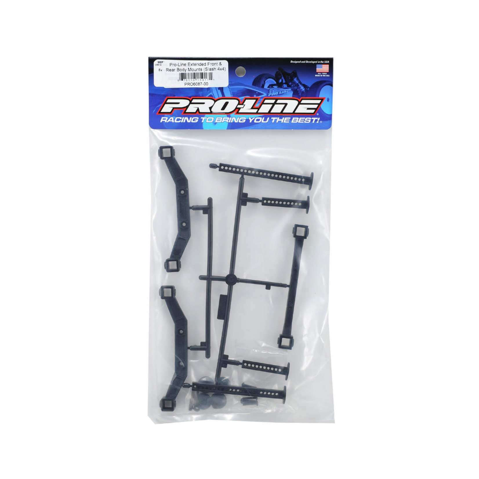 Pro-Line #6087-00 Pro-Line Extended Front & Rear Body Mounts (Slash 4x4)