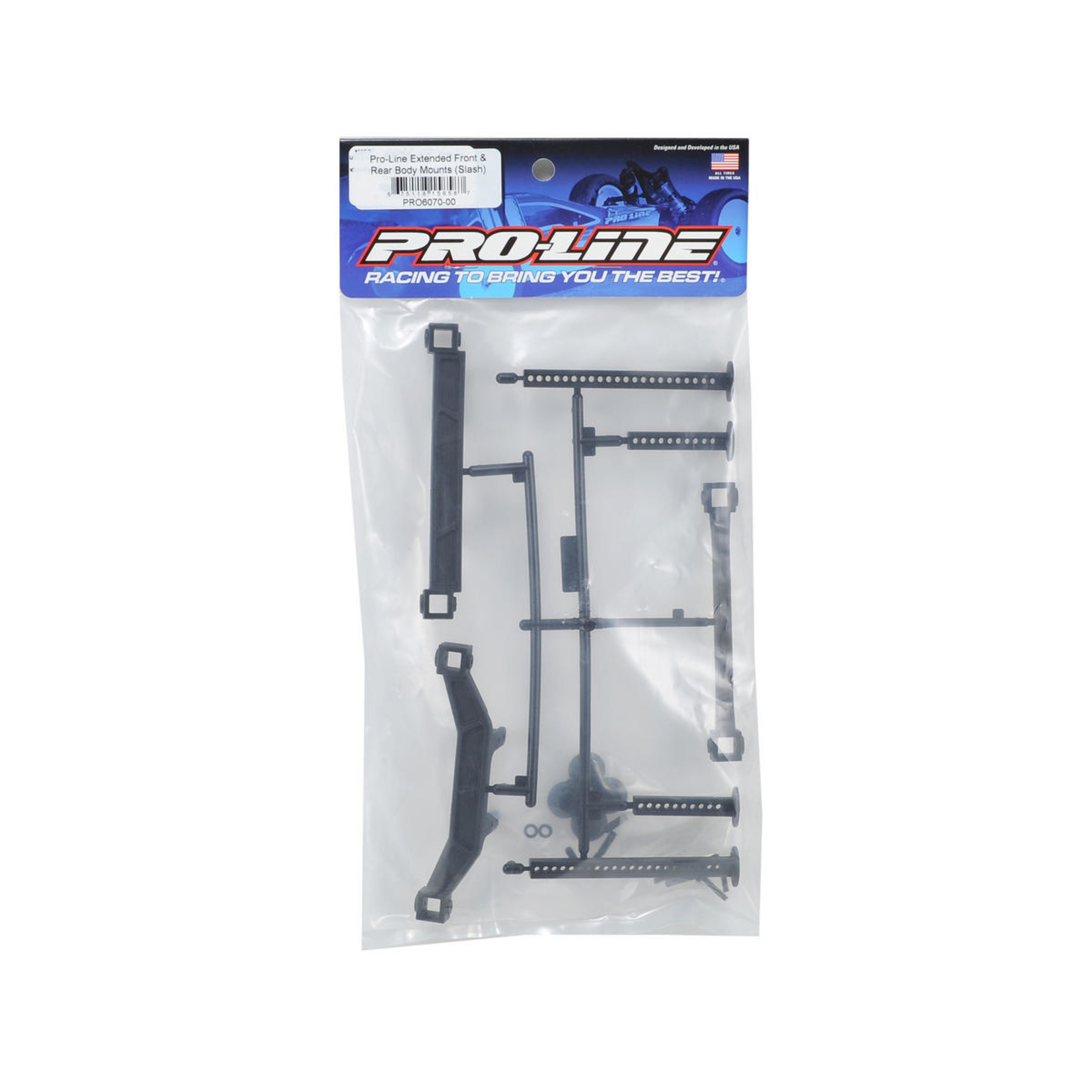Pro-Line #6070-00 Pro-Line Extended Front & Rear Body Mount Set (Slash)