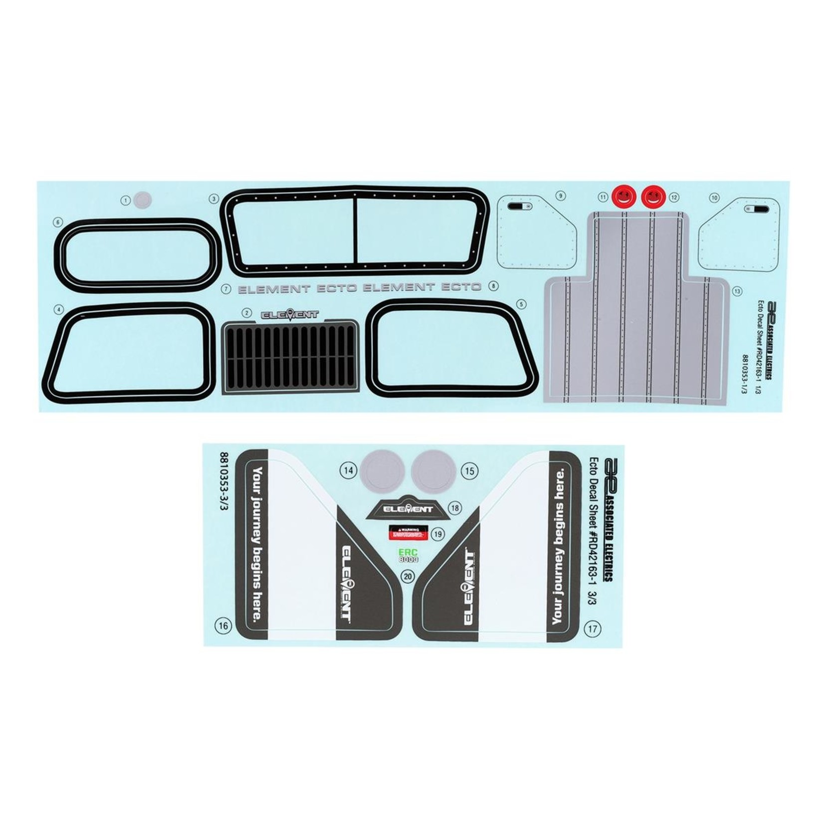 Element RC #42161 Element RC Enduro Ecto Body Set (Clear)