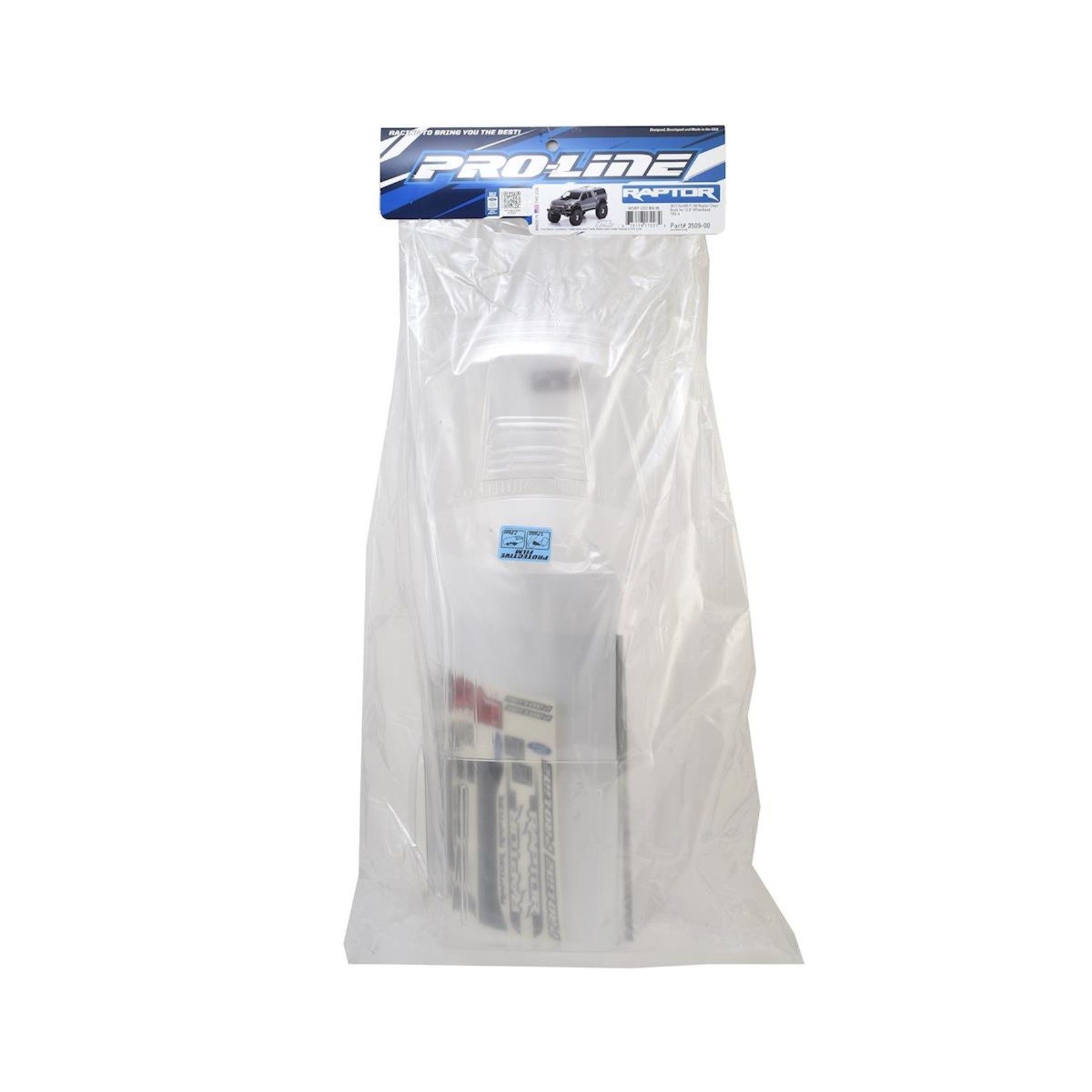 Pro-Line #3509-00 Pro-Line 2017 Ford F-150 Raptor Body (Clear) (TRX-4)