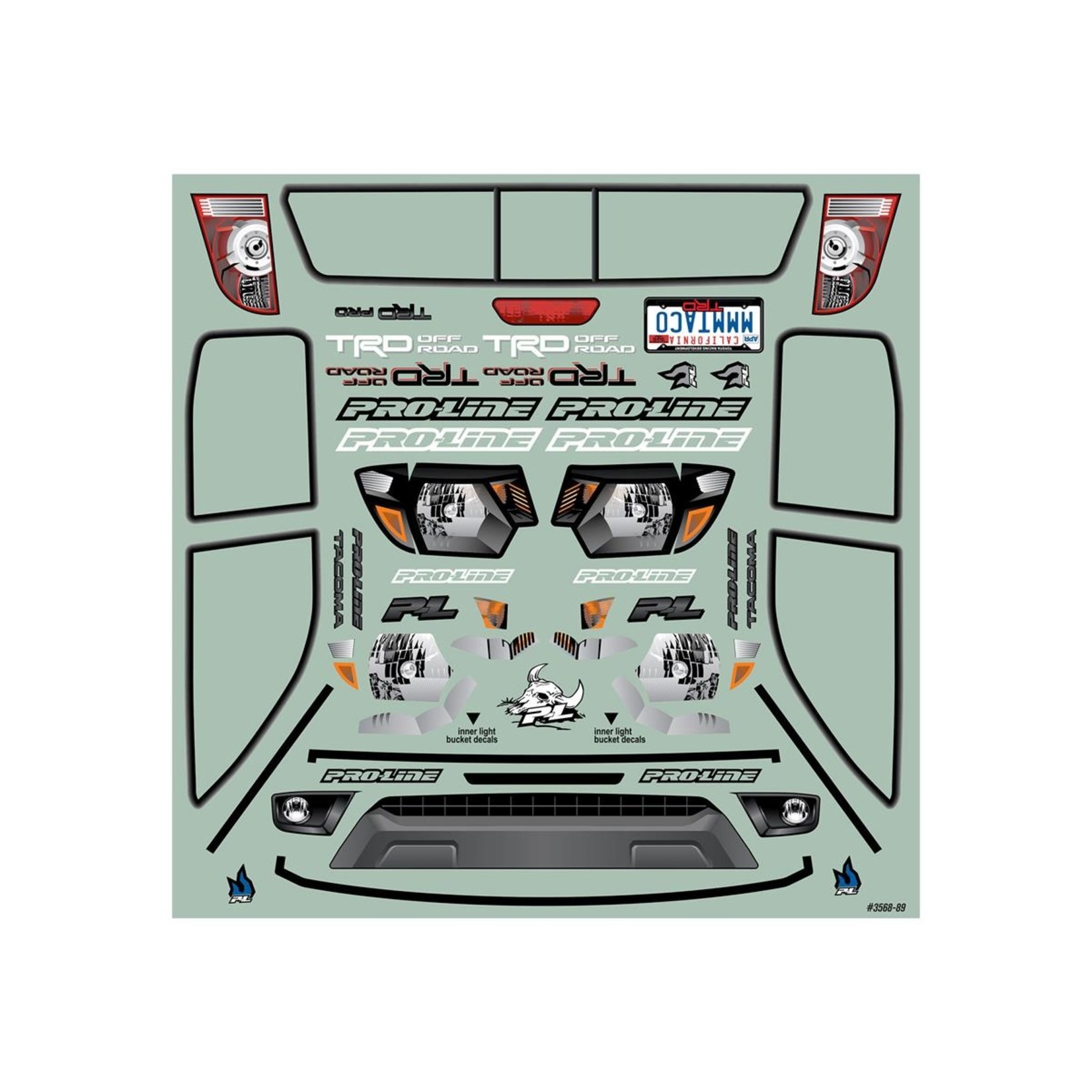 Pro-Line Pro-Line 2015 Toyota Tacoma TRD Pro 12.3" Rock Crawler Body (Clear) (SCX10) #3568-00