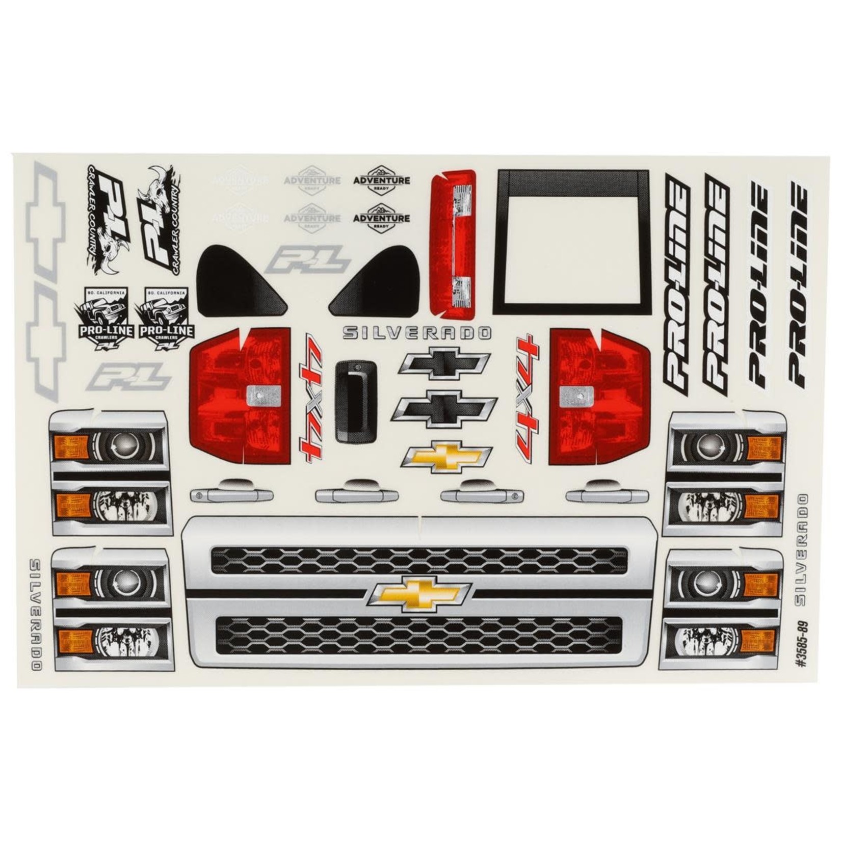 Pro-Line #3585-00 Pro-Line 2015 Chevrolet Silverado 13.9" Crawler Body (Clear)