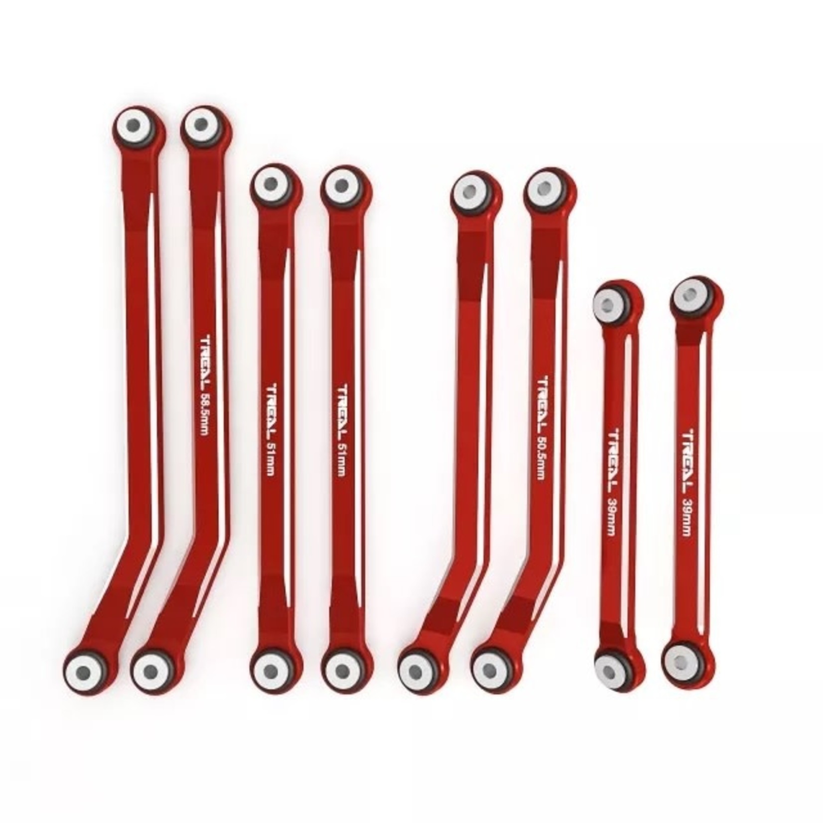 Treal #X003AE97HV Treal Axial SCX24 High Clearance Link Set (8pc) (Red)