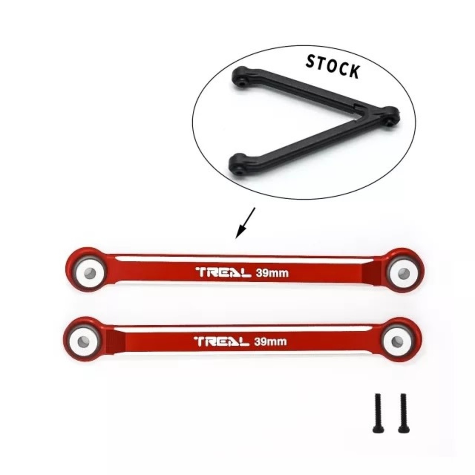 Treal Treal Axial SCX24 High Clearance Link Set (8pc) (Red) #X003AE97HV