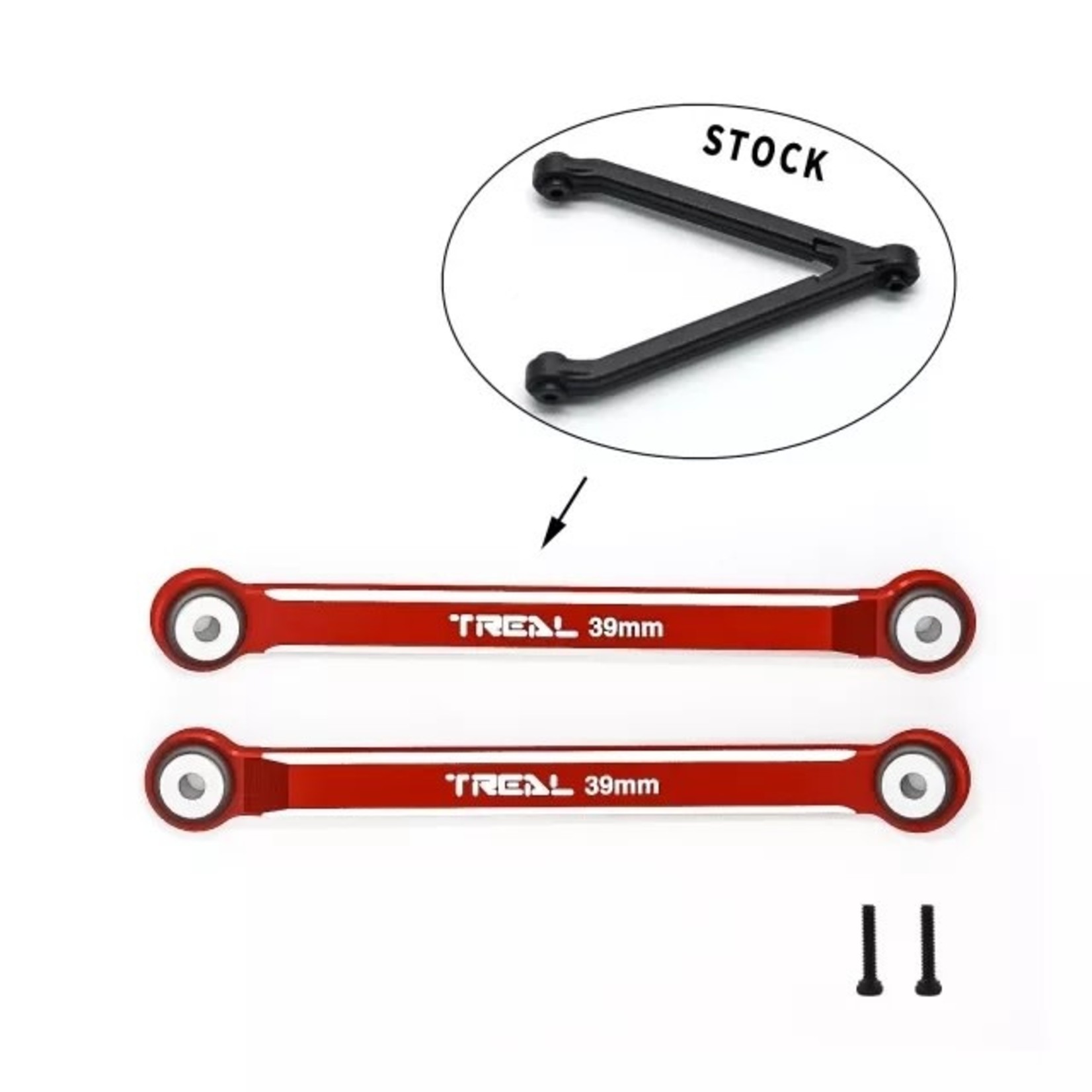 TREAL SCX24 High Clearance Links 4-Links Design (8pcs) 7075 TREAL SCX24 High Clearance Links 4-Links Design (8pcs) 7075