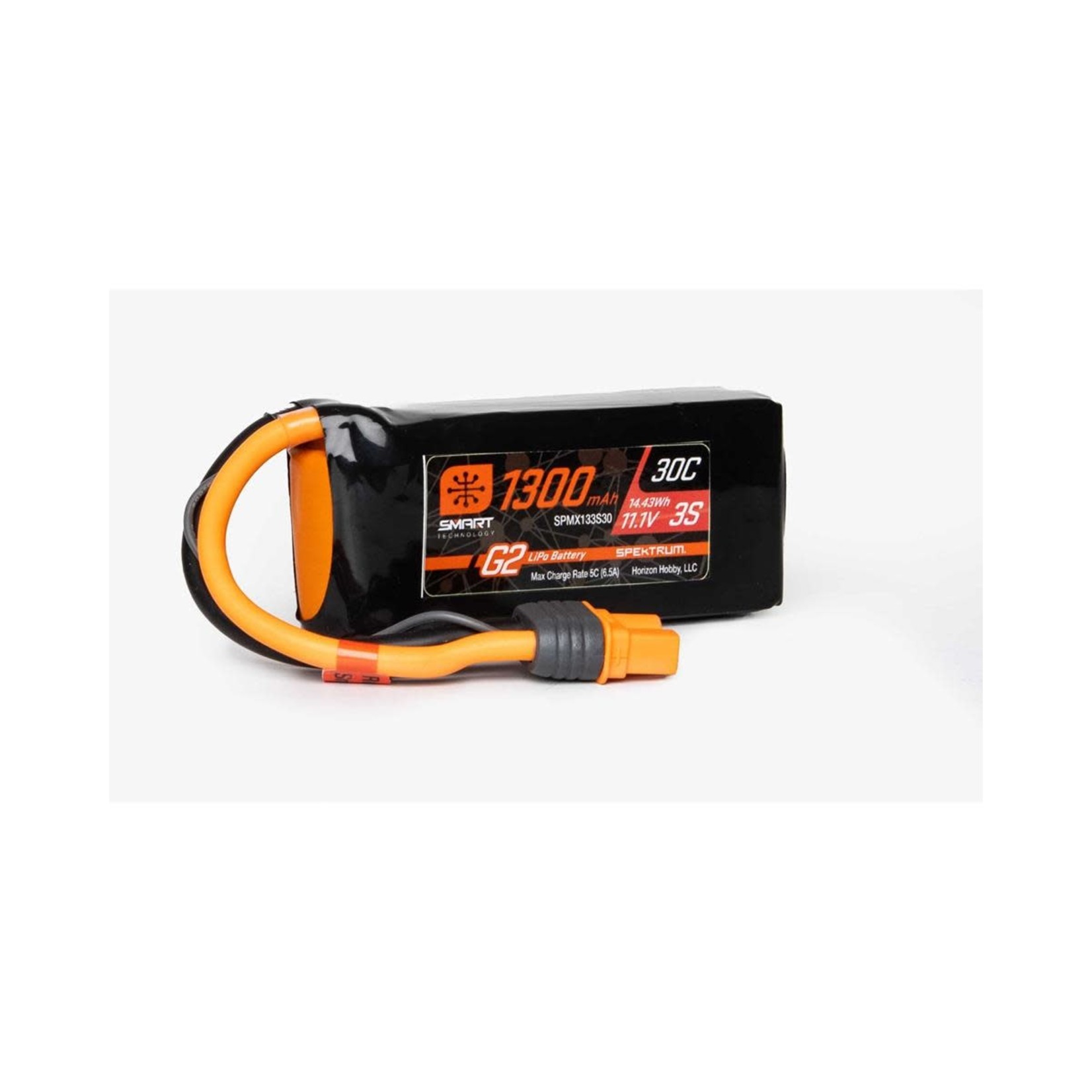 Spektrum #SPMX133S30 Spektrum RC 3S Smart G2 LiPo 30C Battery Pack w/IC3 Connector (11.1V/1300mAh)