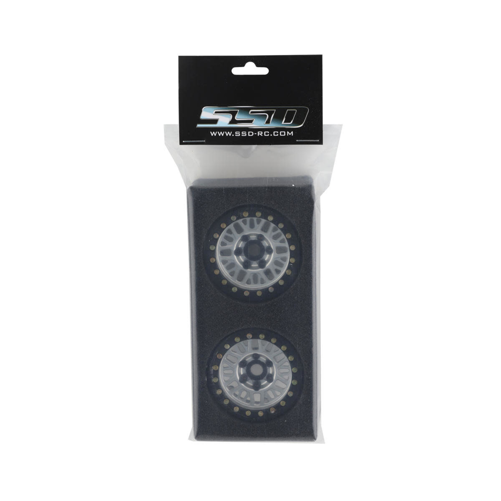 SSD RC #SSD00534 SSD RC Mesh 1.9" Beadlock Crawler Wheels (Silver) (2)