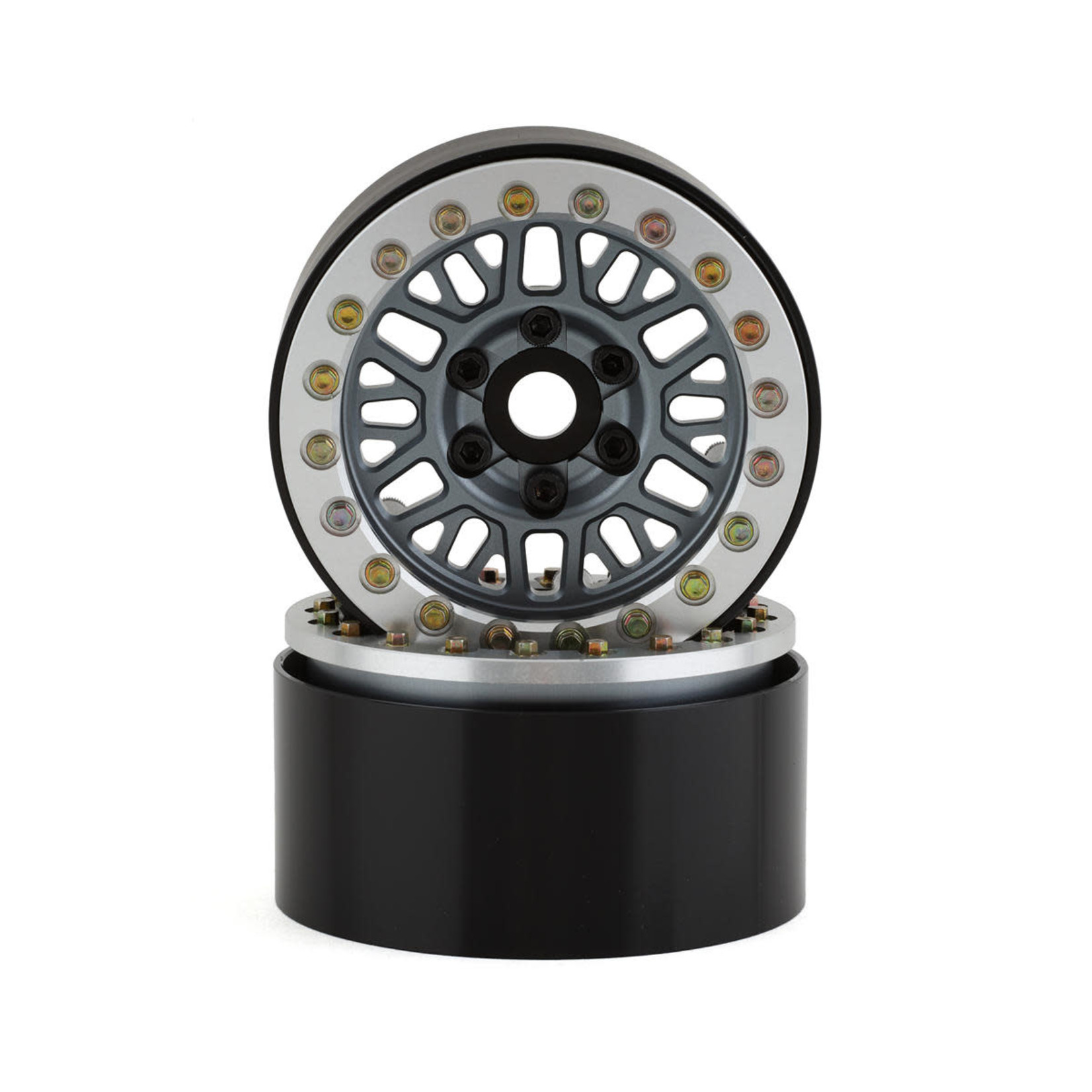 SSD RC #SSD00544 SSD RC Mesh 1.9" Beadlock Crawler Wheels (Grey) (2)