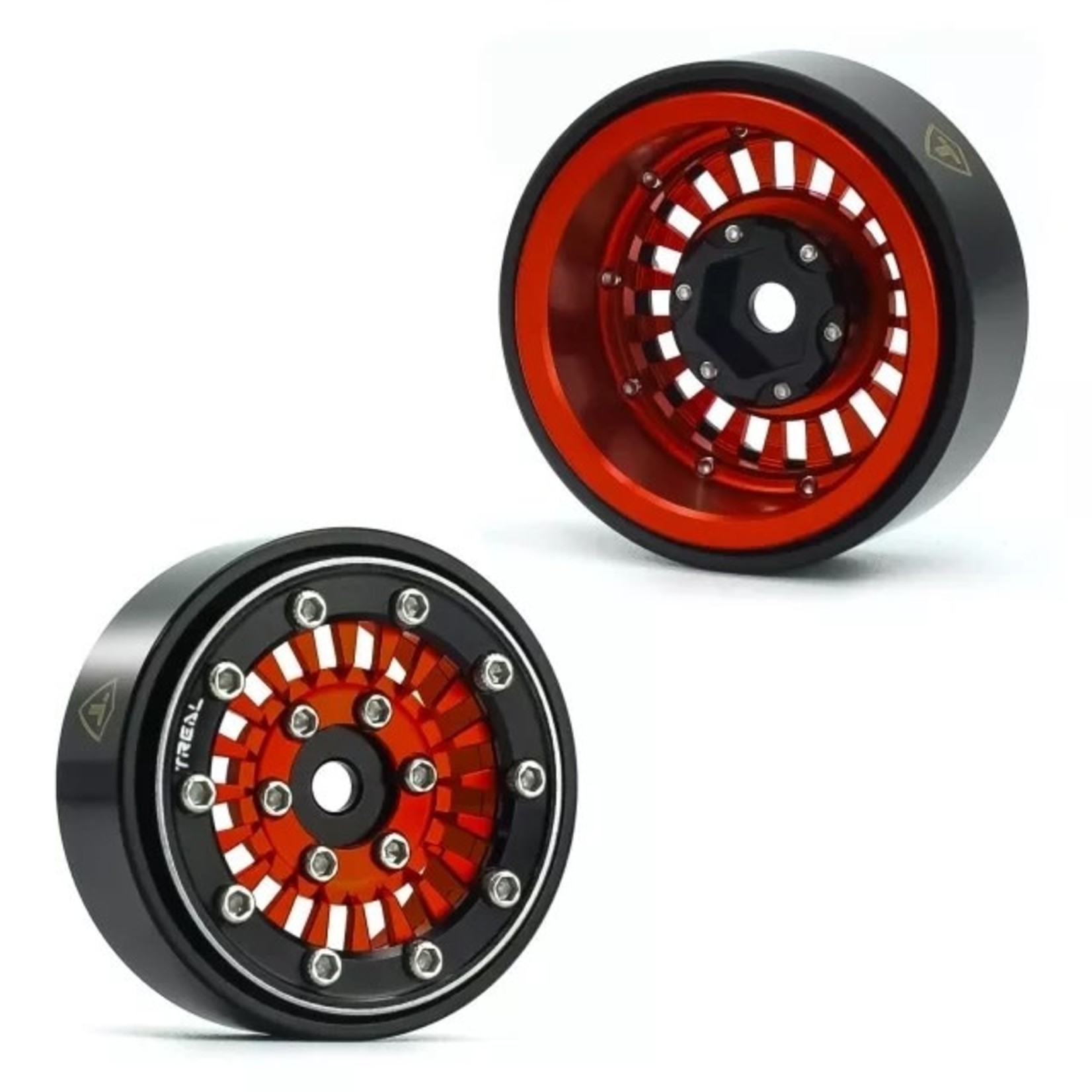 Treal TREAL Type-C 1.0" Beadlock Wheels for Axial SCX24 (Red) #X003932QM1