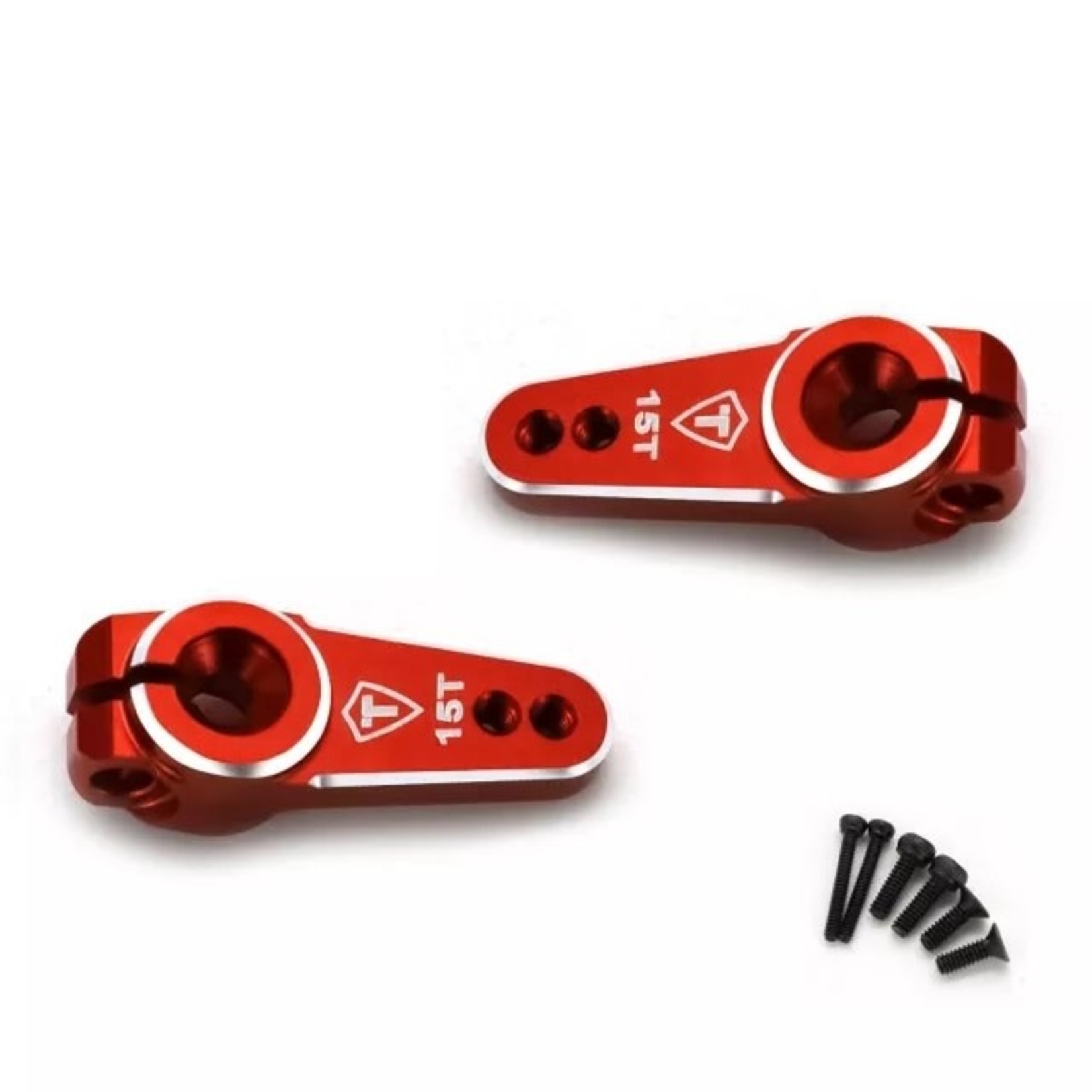 Treal #X003EAU84H TREAL Aluminum 15T Servo Horn Compatible w/EMAX Servo for Axial SCX24 (Red)