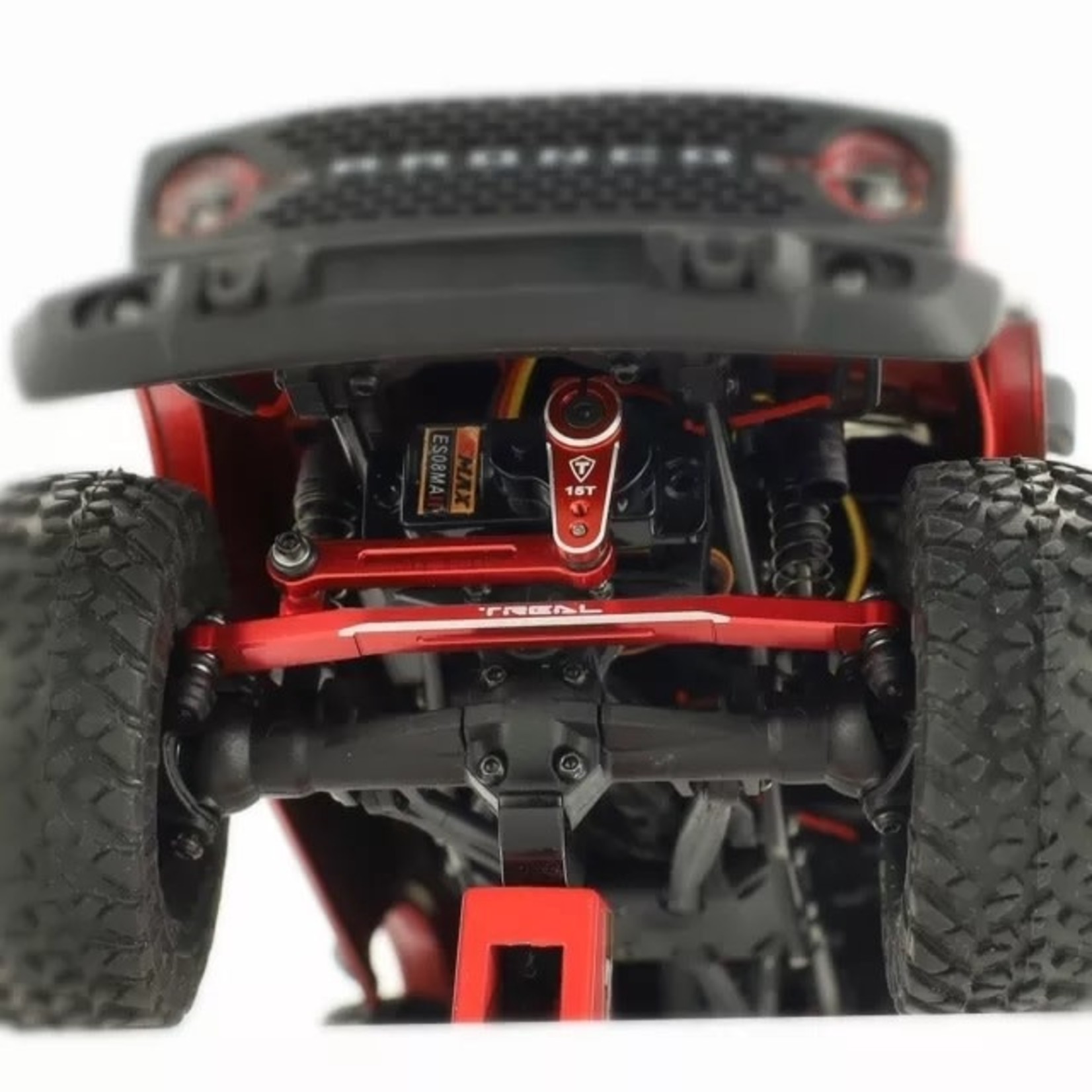 Treal #X003EAU84H TREAL Aluminum 15T Servo Horn Compatible w/EMAX Servo for Axial SCX24 (Red)