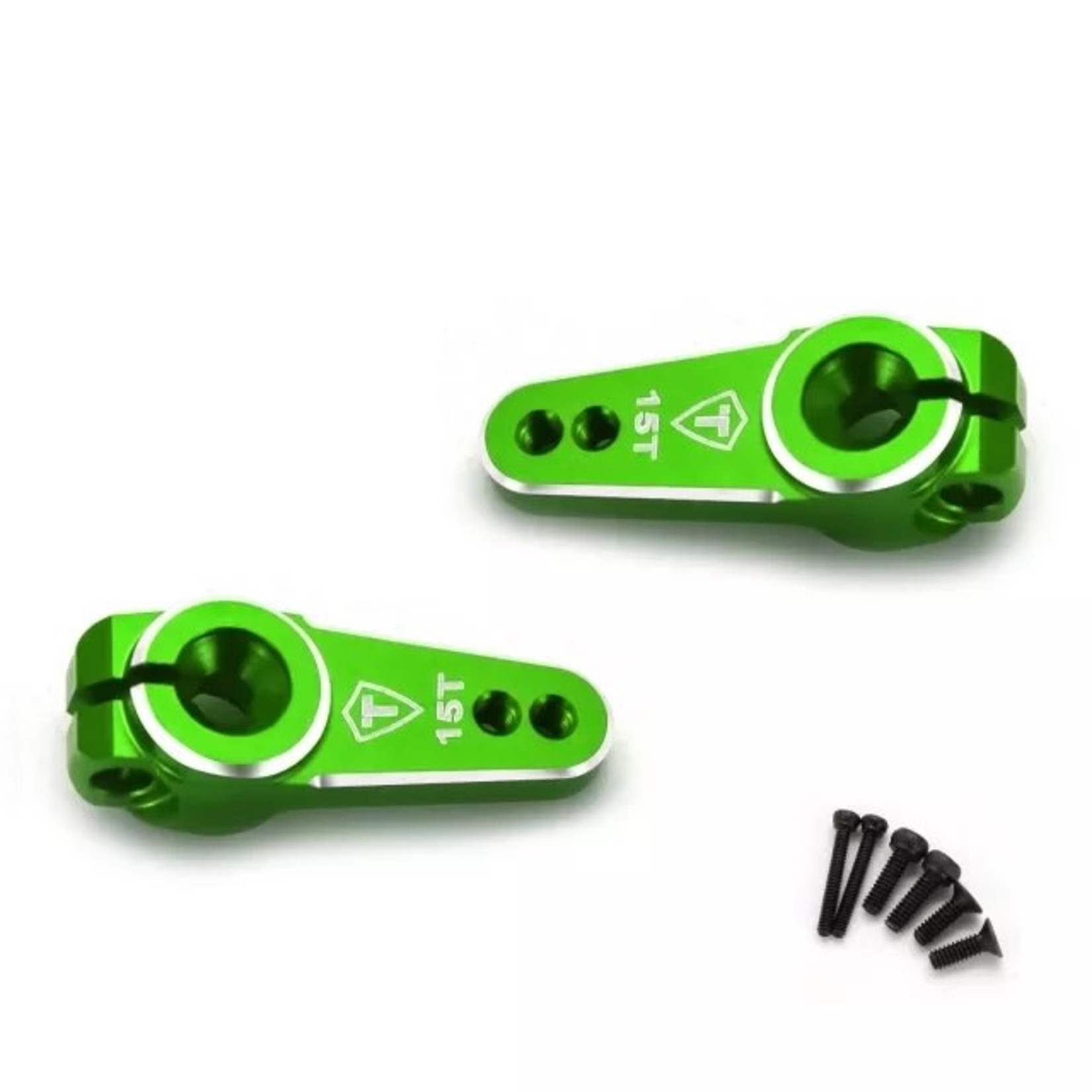 Treal #X003EAO42T TREAL Aluminum 15T Servo Horn Compatible w/EMAX Servo for Axial SCX24 (Green)