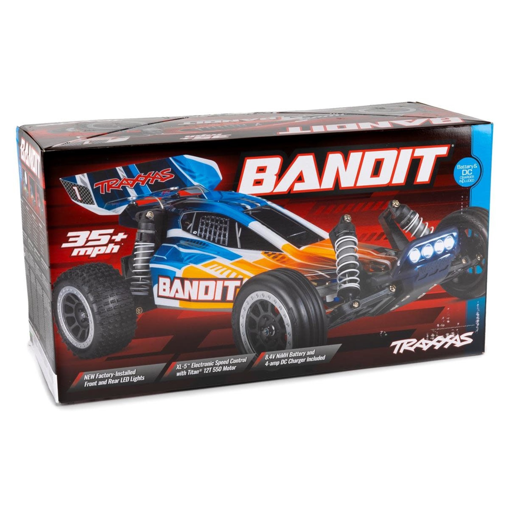 Traxxas Traxxas Bandit 1/10 RTR 2WD Electric Buggy w/LED Lights (Red/Black) w/XL-5 ESC, TQ 2.4GHz Radio, Battery & DC Charger #24054-61-RBLK
