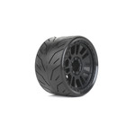 Jetko Tires Jetko 1/8 SMT 4.0 Black Phoenix Tires Mounted on Black Claw Rims, Medium Soft, Belted, 17mm 1/2" Offset #JKO1901CBMSGBB2