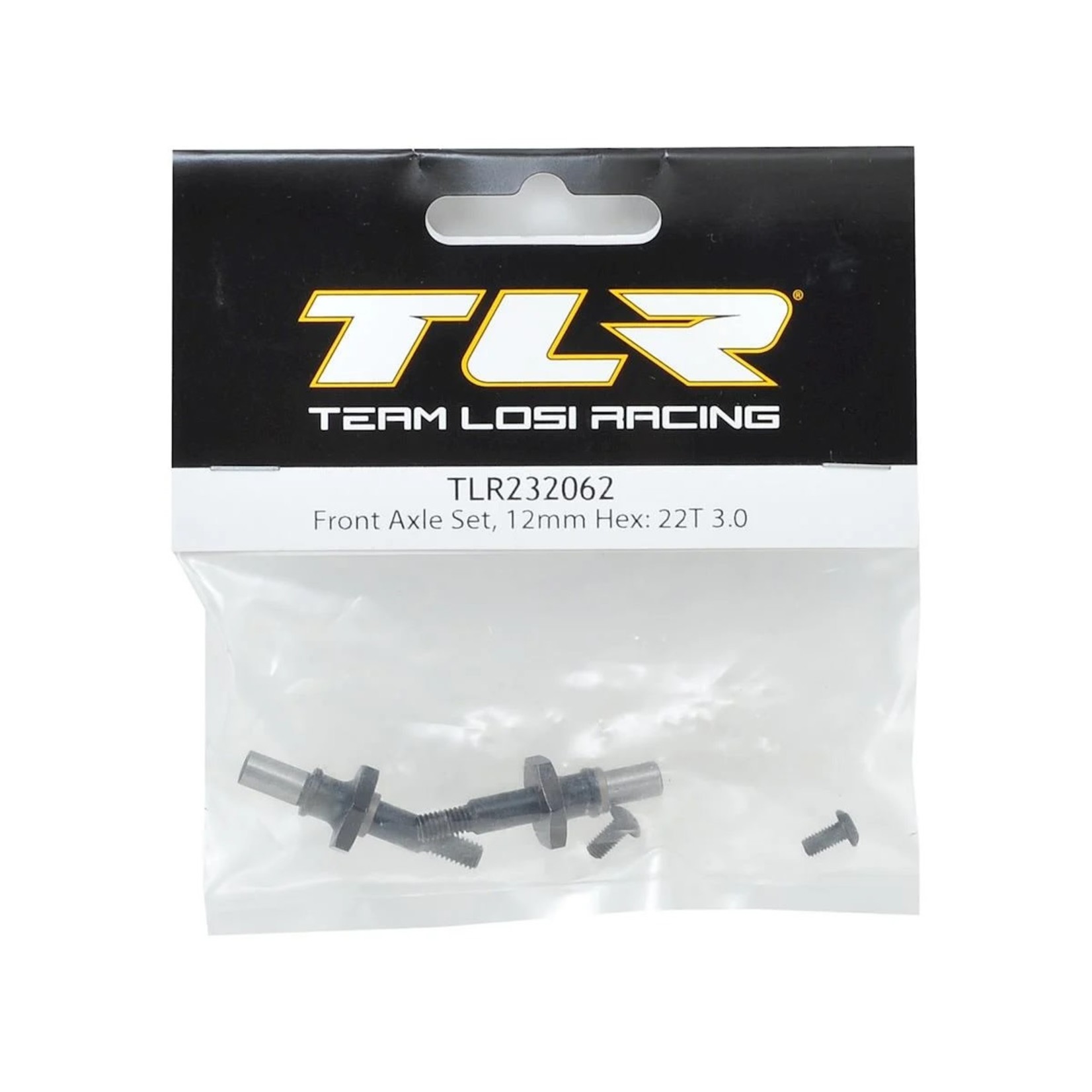 TLR Team Losi Racing 12mm Hex 22T/22SCT 3.0 Front Axle Set #TLR232062