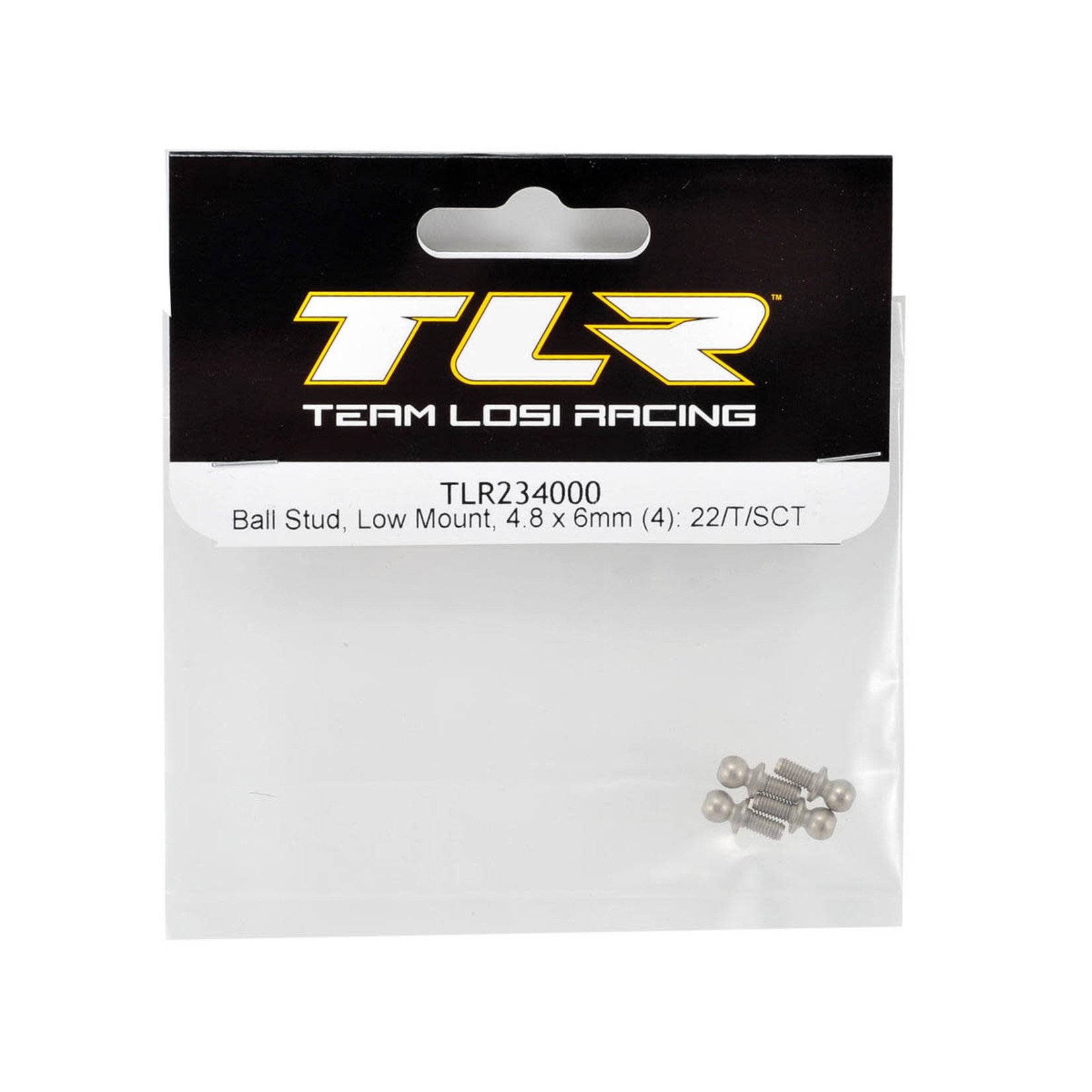 TLR Team Losi Racing 4.8x6mm Low Mount Ball Stud Set (4) #TLR234000