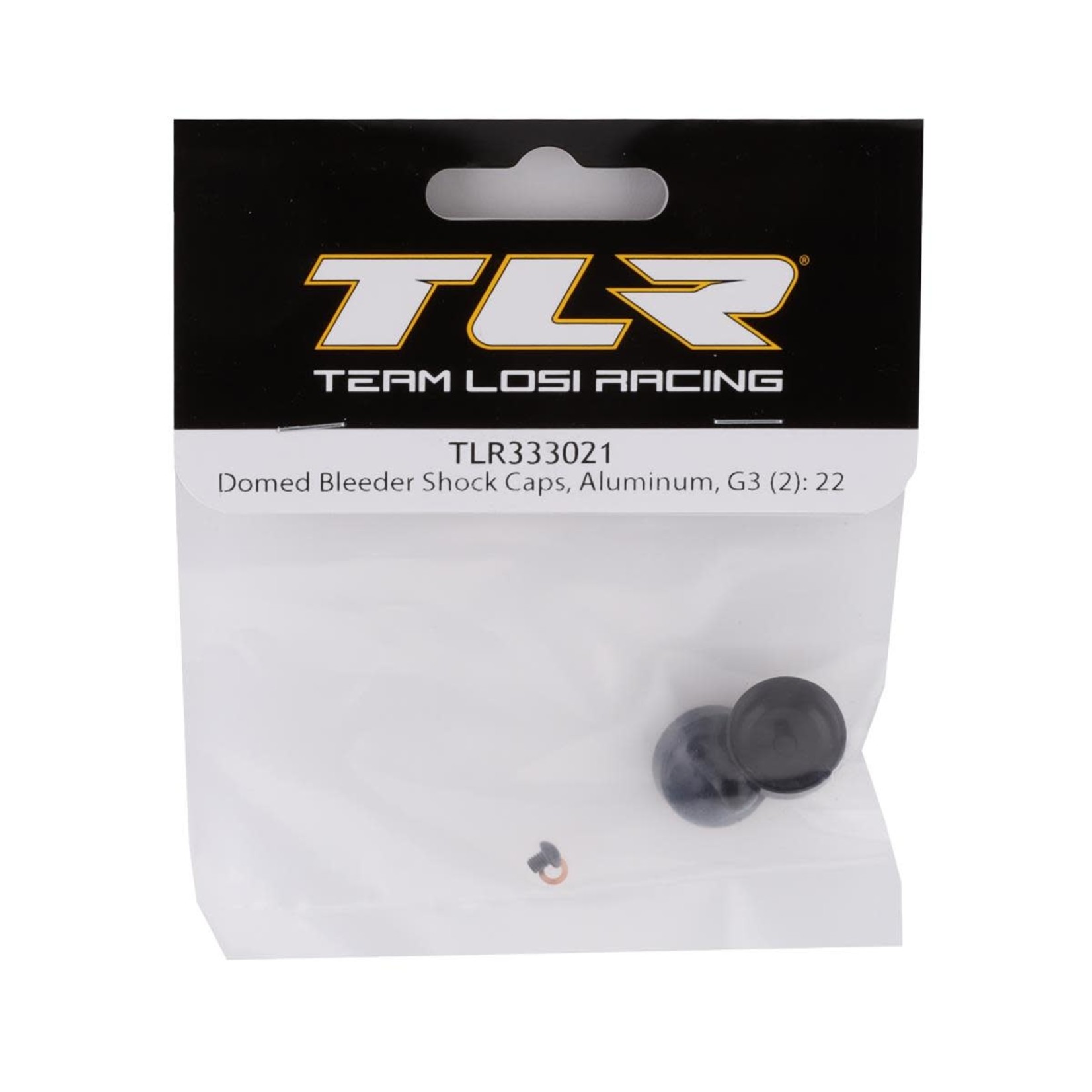 TLR Team Losi Racing Aluminum G3 Domed Bleeder Shock Caps (2) #TLR333021