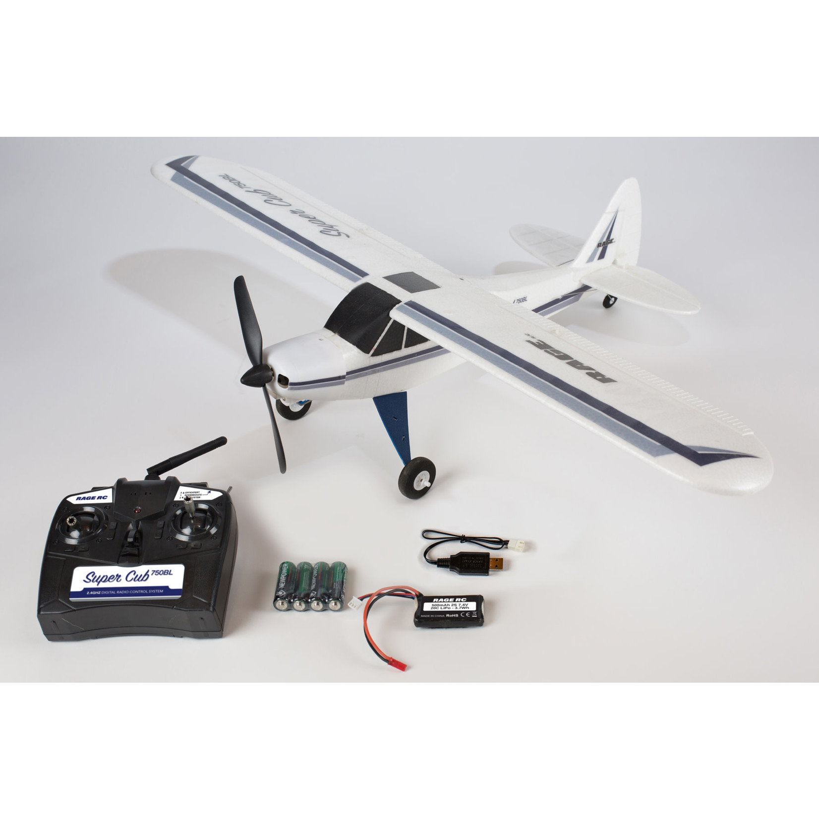 Rage RC Rage RC Super Cub 750 Brushless RTF 4-Channel Aircraft with PASS (Pilot Assist Stability Software) System #RGRA1500