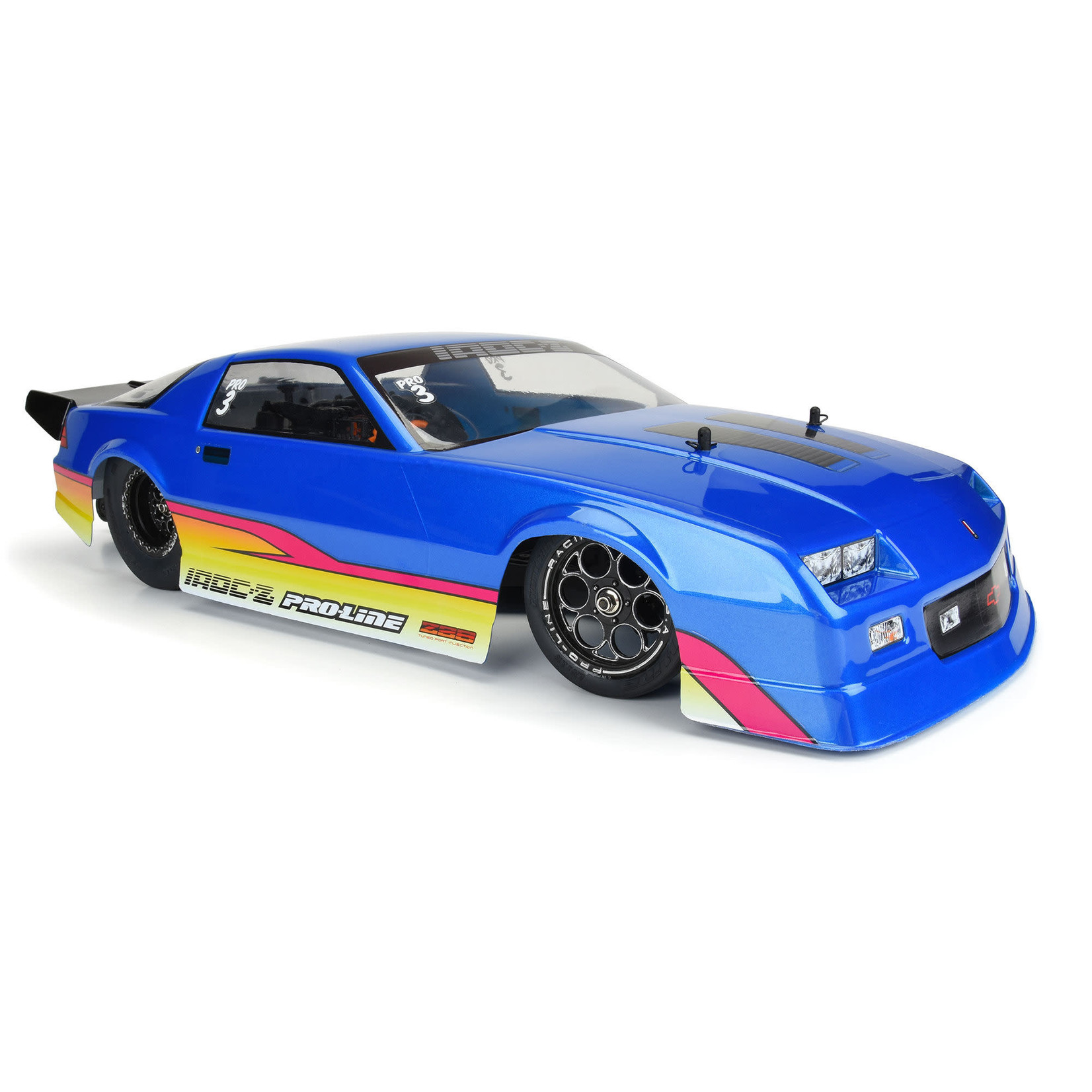 Pro-Line #3602-13  Pro-Line Losi 22S Drag 1985 Chevy Camaro IROC-Z Pre-Painted Pre-Cut Body Set (Blue)