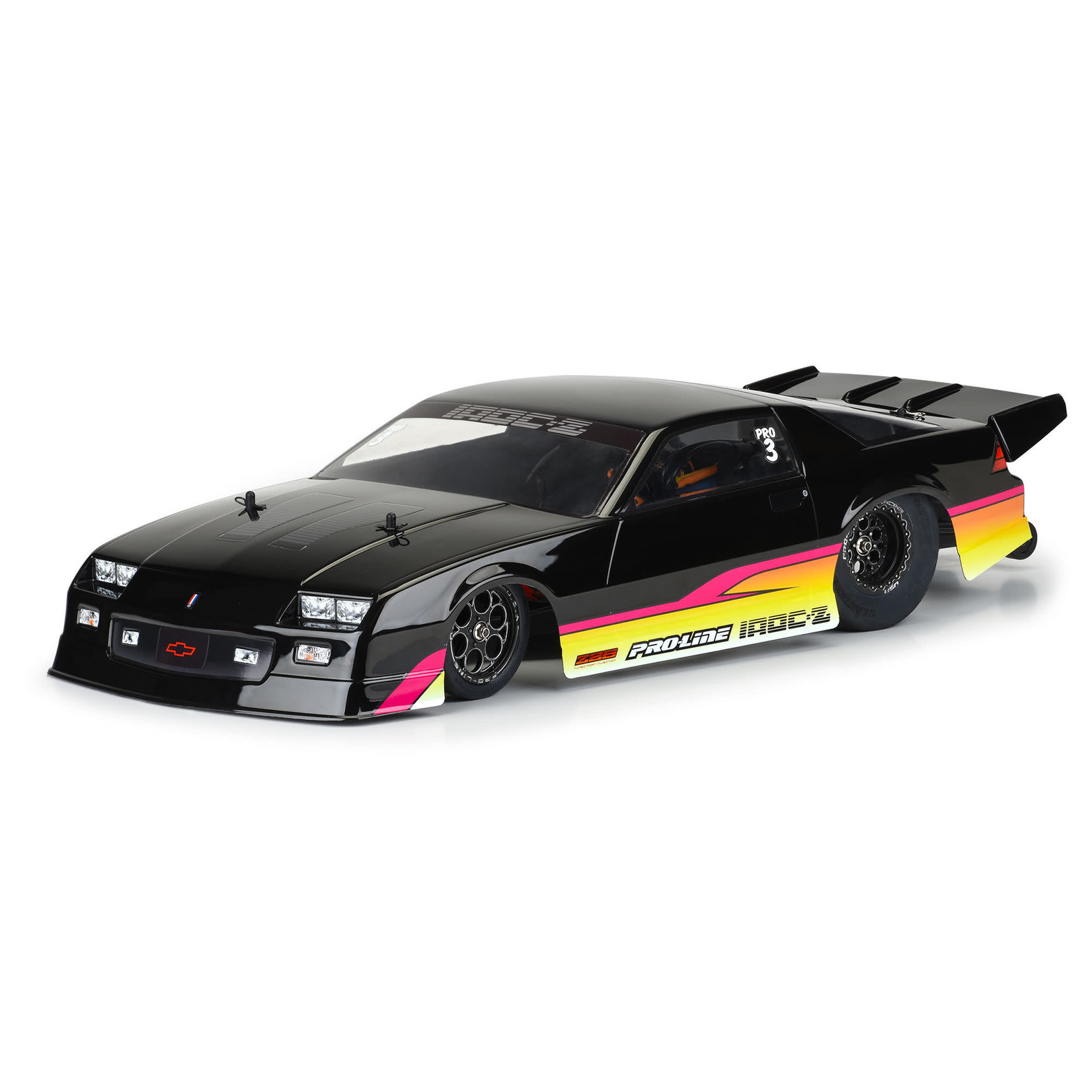 Pro-Line #3602-16  Pro-Line Losi 22S Drag 1985 Chevy Camaro IROC-Z Pre-Painted Pre-Cut Body Set (Black)