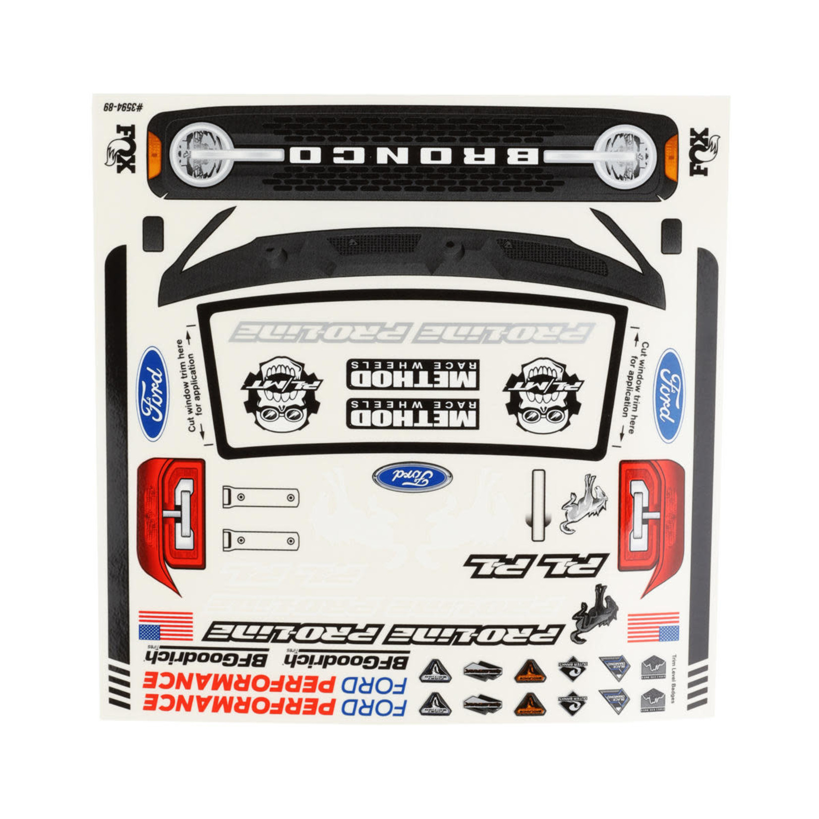 Pro-Line #3594-00 Pro-Line 2021 Ford Bronco Monster Truck Body (Clear) (Maxx/E-Revo 2.0)