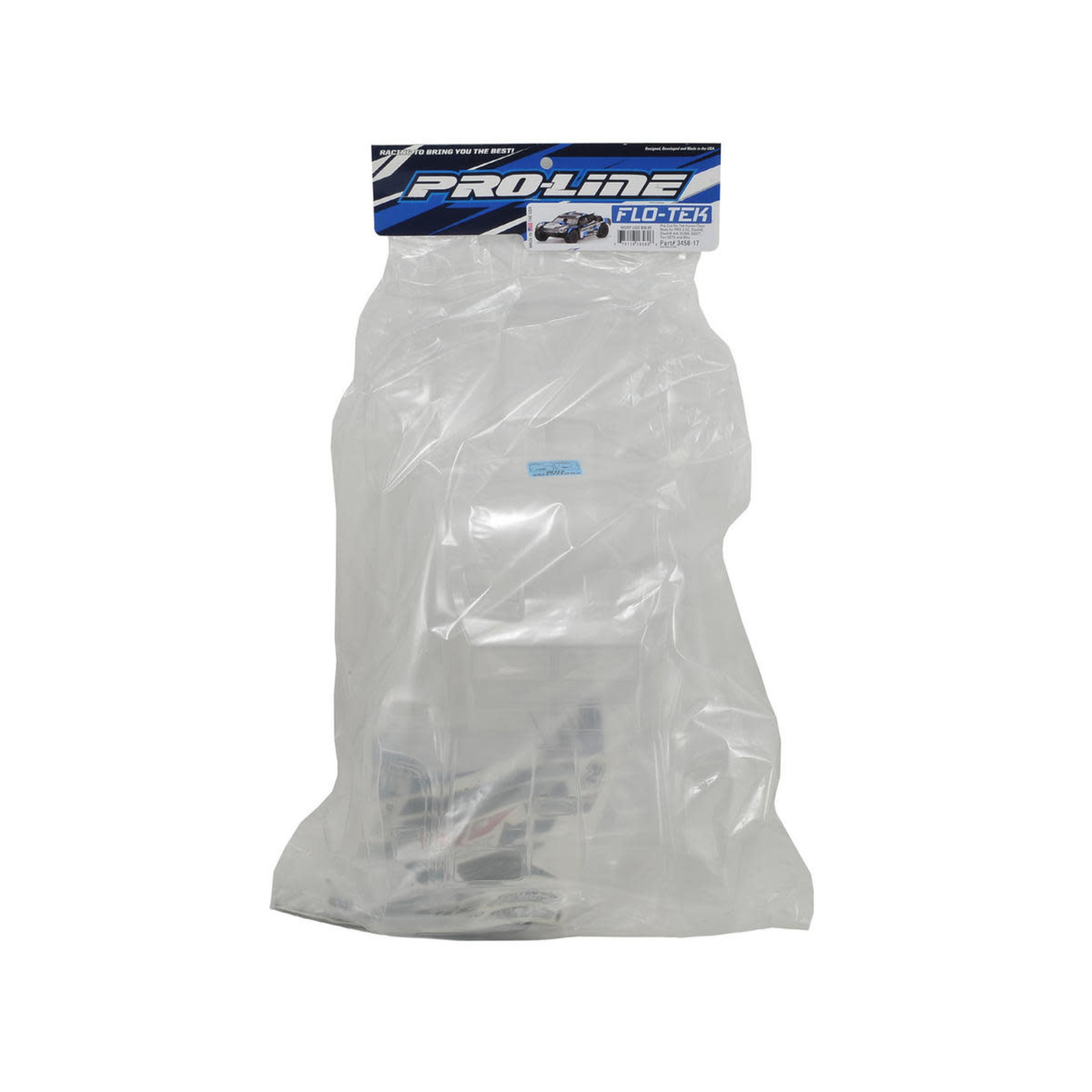 Pro-Line #3458-17 Pro-Line Flo-Tek Pre-Cut Fusion Short Course Body (Clear) (Slash, Slash 4x4, SC5M, 22SCT)