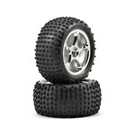 Traxxas #2470R Traxxas Alias 2.2" Rear Pre-Mounted Tires (2) (Bandit) (Chrome) (Standard)