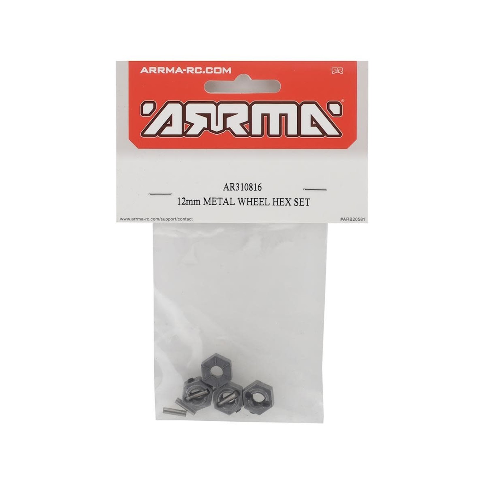 ARRMA Arrma 12mm Metal Wheel Hex (4) #AR310816