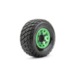 Jetko Tires #JKO3103CGMSGNB3  Jetko Tires 1/10 SC EX-Rockform Tires Mounted on Metal Green Claw Rims, Medium Soft, Glued, 14mm, for Arrma Sent