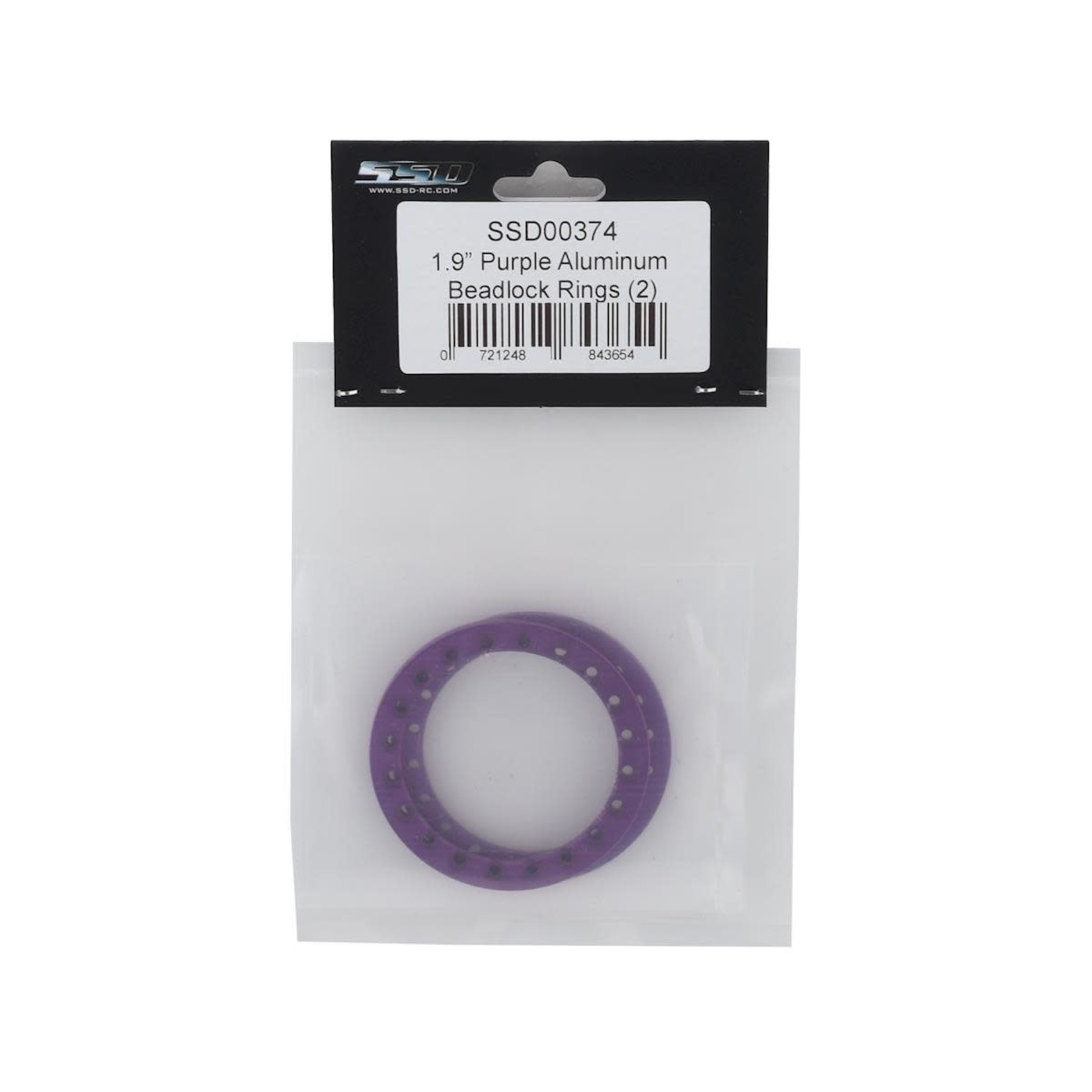 SSD RC SSD RC 1.9" Aluminum Beadlock Rings (Purple) (2) #SSD00374