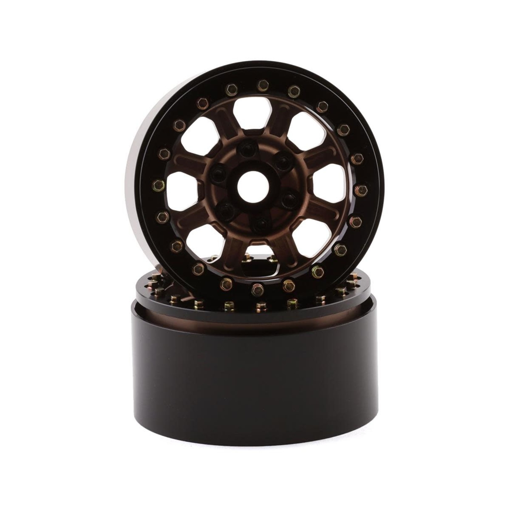 SSD RC #SSD00430 SSD RC Warrior 1.9" Beadlock Crawler Wheels (Bronze) (2)