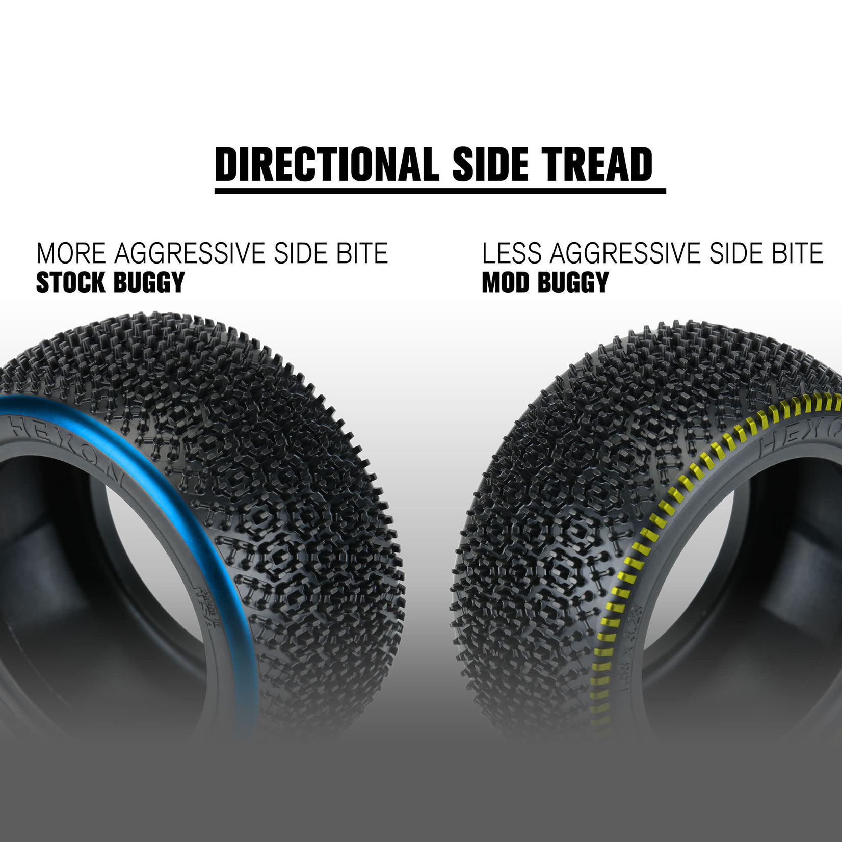 Pro-Line #8292-304 Pro-Line 1/10 Hexon CR4 Rear 2.2" Carpet Buggy Tires (2)