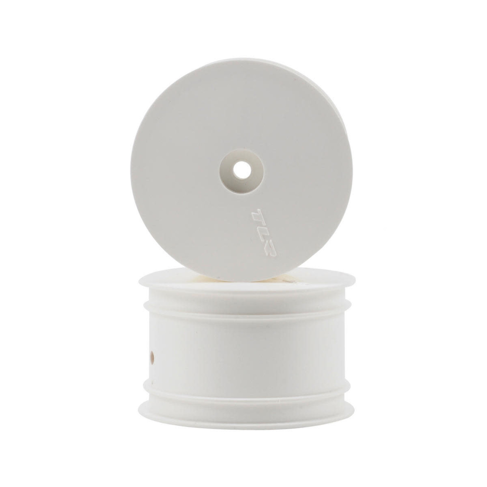 TLR #TLR7100 Team Losi Racing 12mm Hex 1/10 Rear Buggy Wheels (White) (2) (22 3.0/22-4)