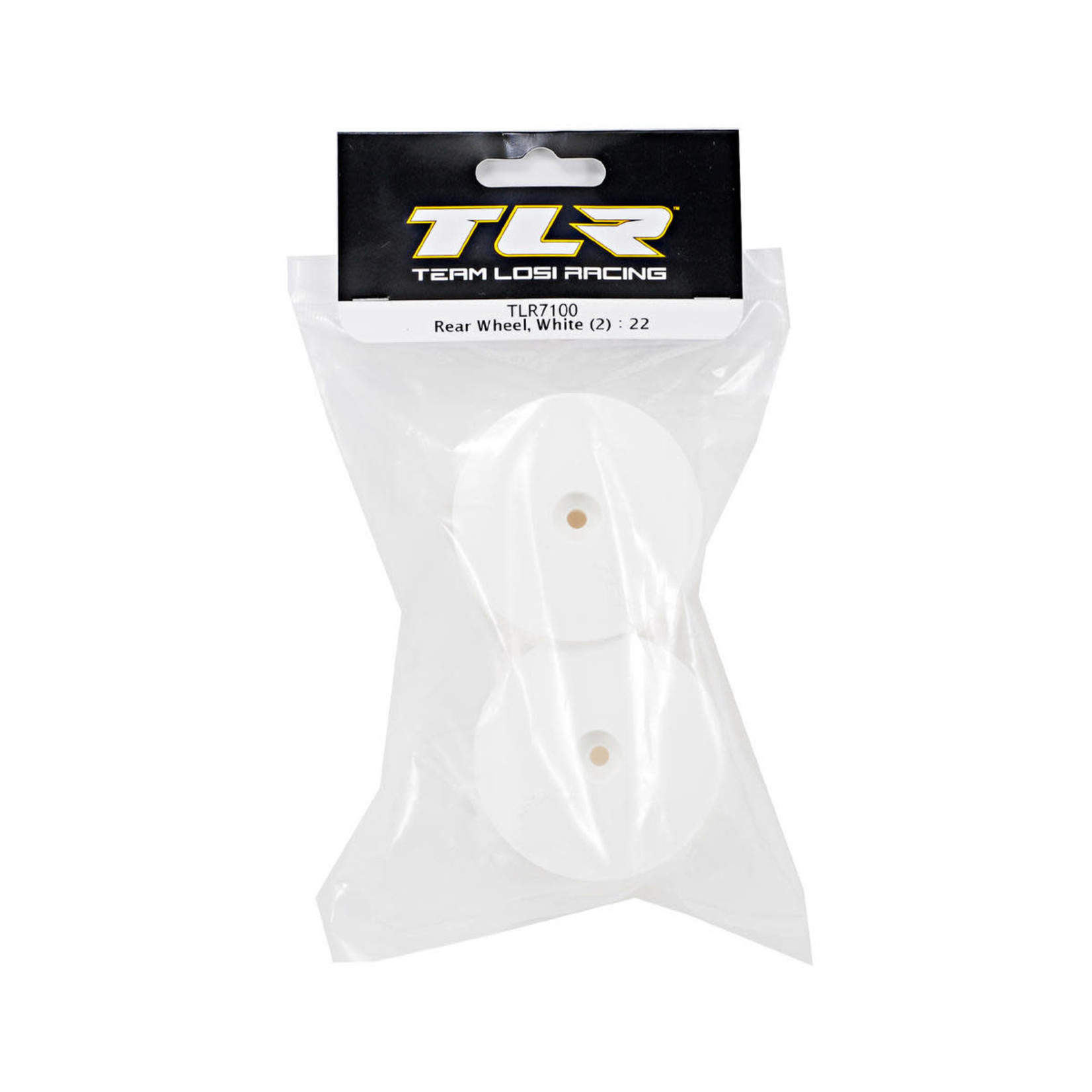 TLR Team Losi Racing 12mm Hex 1/10 Rear Buggy Wheels (White) (2) (22 3.0/22-4) #TLR7100
