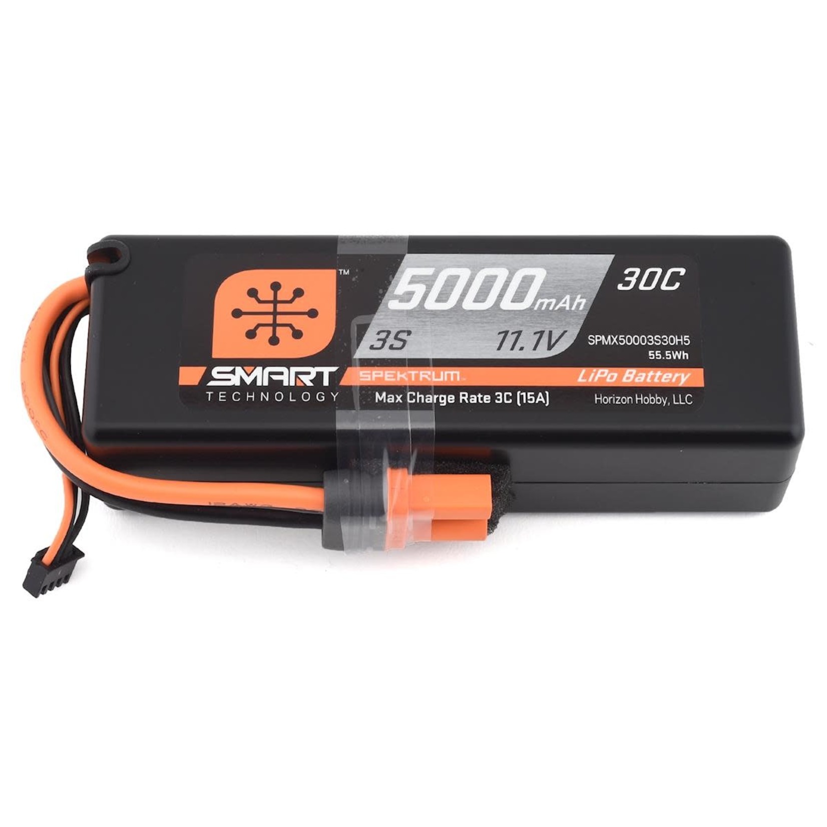 Spektrum #SPMX50003S30H5 Spektrum RC 3S Smart LiPo Hard Case Battery Pack w/IC5 Connector (11.1V/5000mAh)