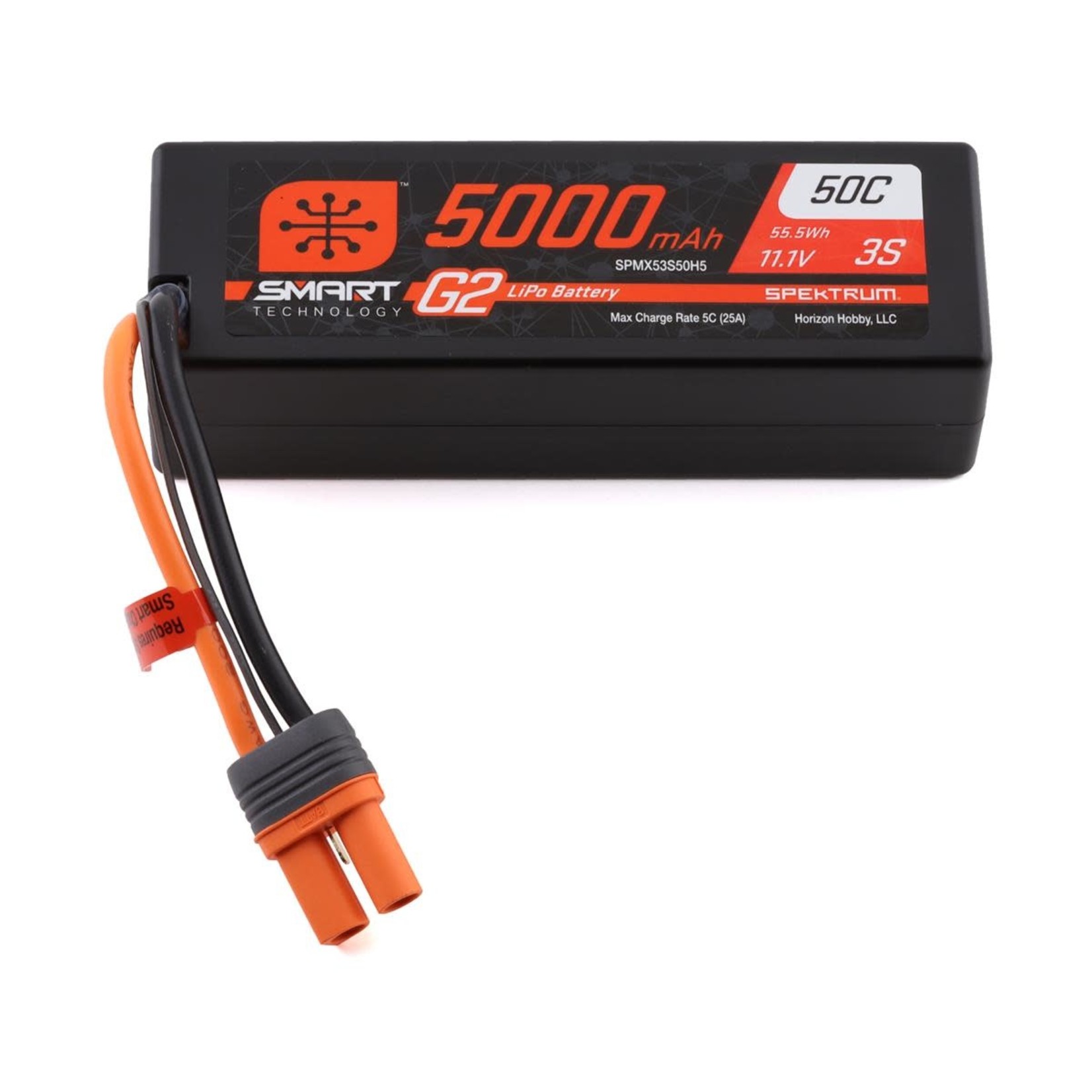 Spektrum #SPMX53S50H5 Spektrum RC 3S Smart G2 LiPo 50C Battery Pack (11.1V/5000mAh) w/IC5 Connector