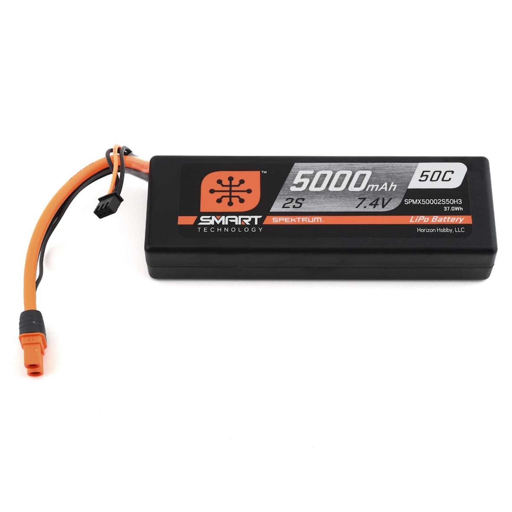 Spektrum #SPMX50002S50H3 Spektrum RC 2S Smart LiPo Hard Case 50C Battery Pack w/IC3 Connector