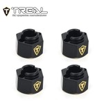 Treal #X003K9N19V Treal Hobby TRX-4M Extended Brass Wheel Hub Hex (Black) (4) (1.3g) (+6mm Offset)