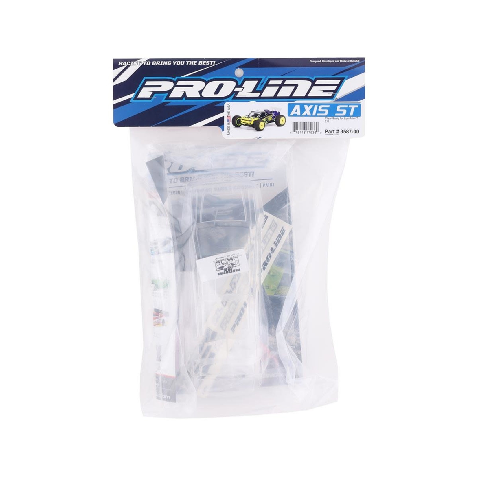 Pro-Line #3587-00 Pro-Line Axis ST Mini-T 2.0 Body Set (Clear)