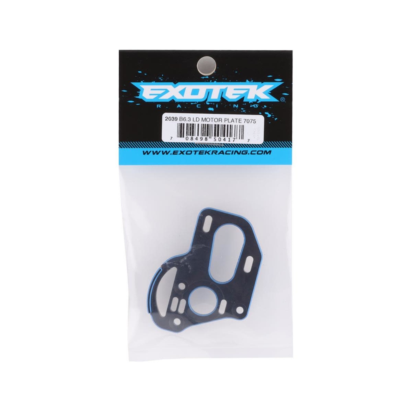 Exotek Exotek B6.3/T6.1/SC6.1 Laydown/Back Motor Plate (Black/Blue) #2039