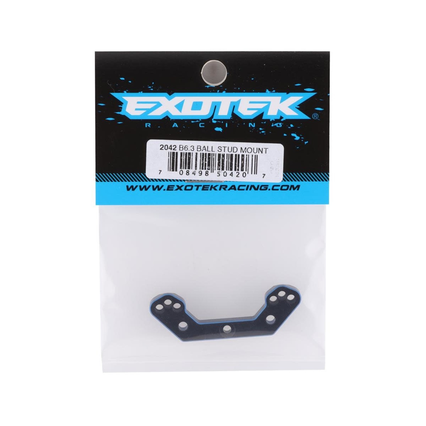 Exotek Exotek B6.3/T6.1/SC6.1 Aluminum Rear Ball Stud Mount (Black/Blue) #2042