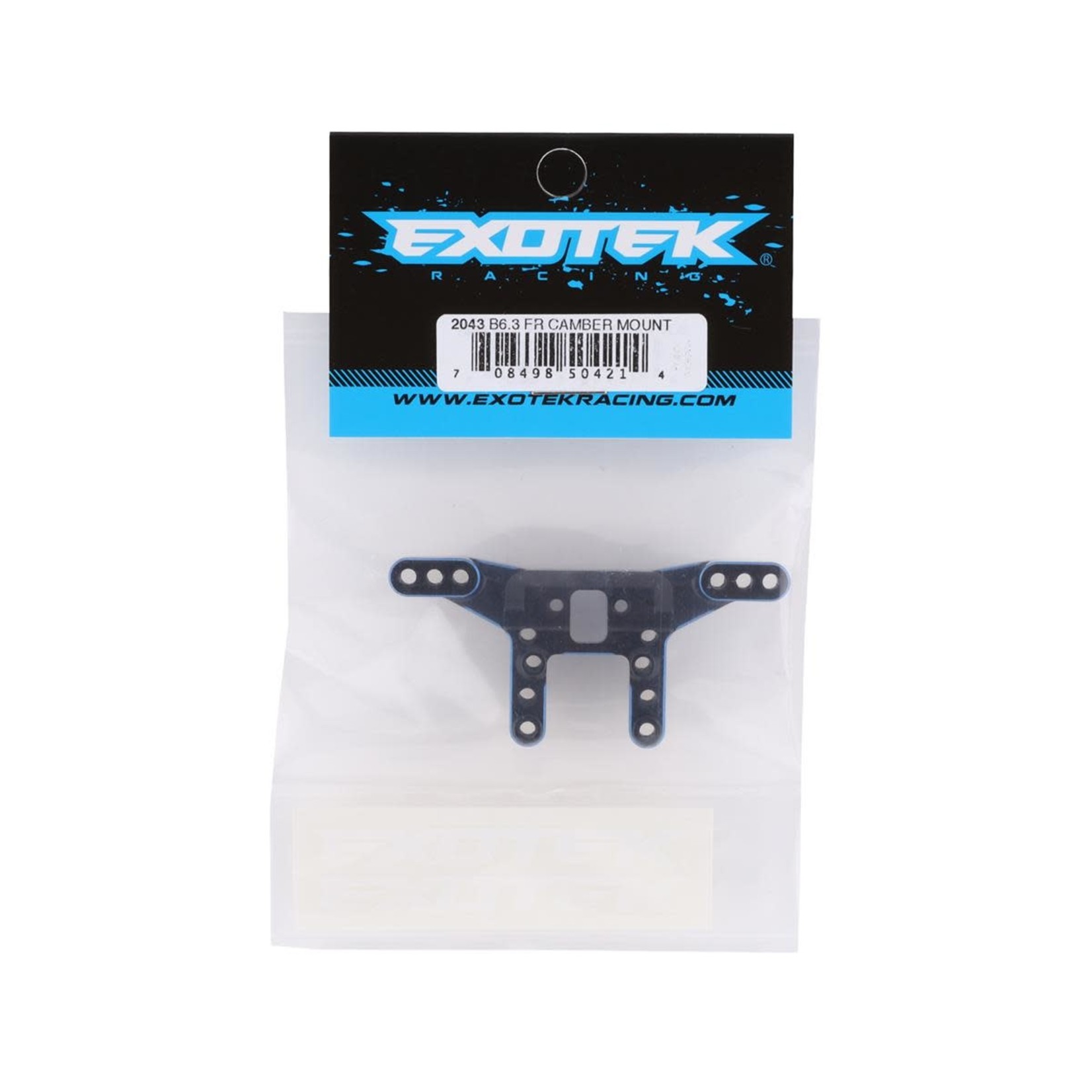 Exotek Exotek B6.3/T6.1/SC6.1 Aluminum Front Camber Mount (Black/Blue) #2043