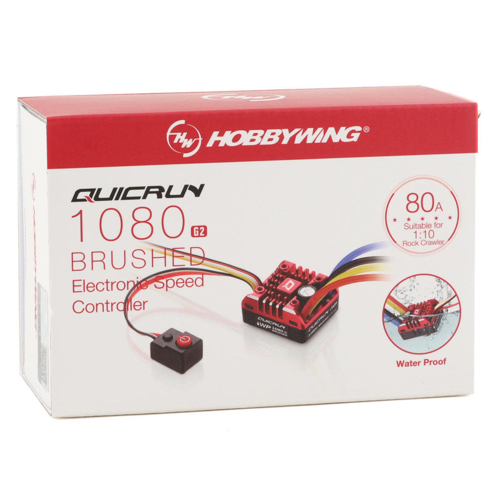 Hobbywing #30120202 Hobbywing QuicRun Waterproof 1080 G2 Brushed Crawling ESC (2-3S)