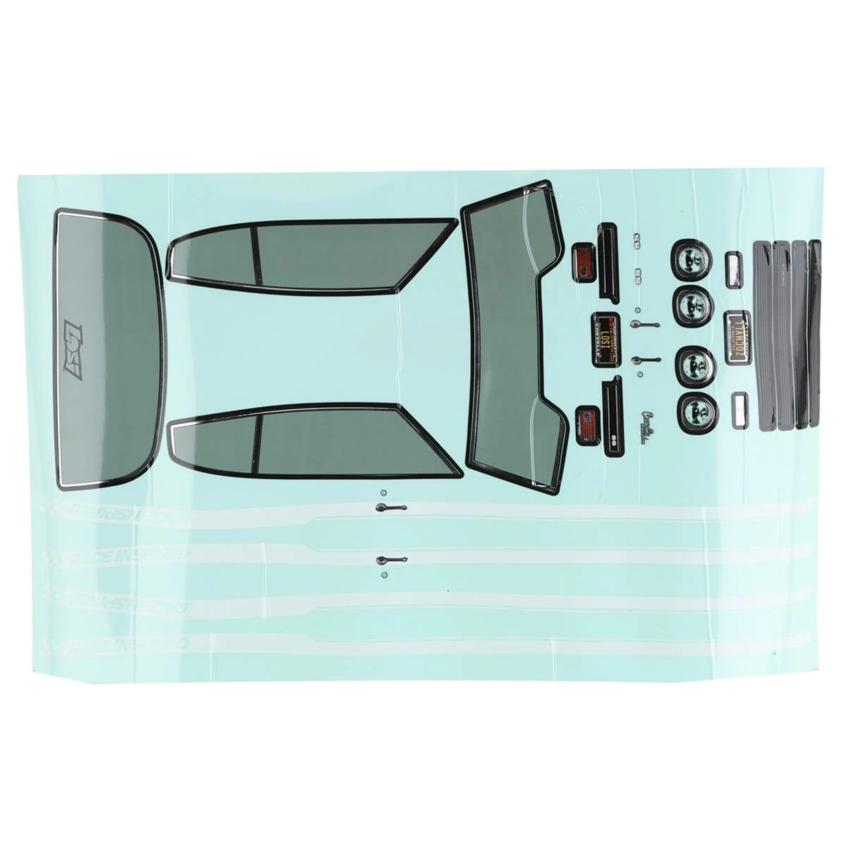 Losi #LOS210041 Losi 1970 Chevelle 1/16 Mini Drag Body Set (Clear)