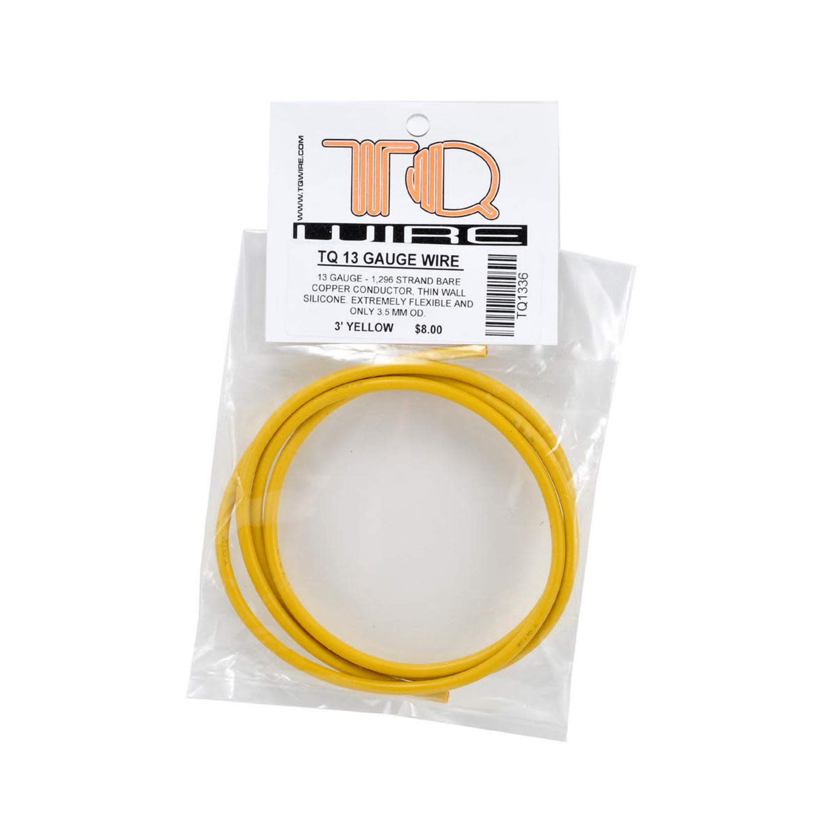 TQ Wire TQ Wire Silicone Wire (Yellow) (3') (13AWG) #TQ1336