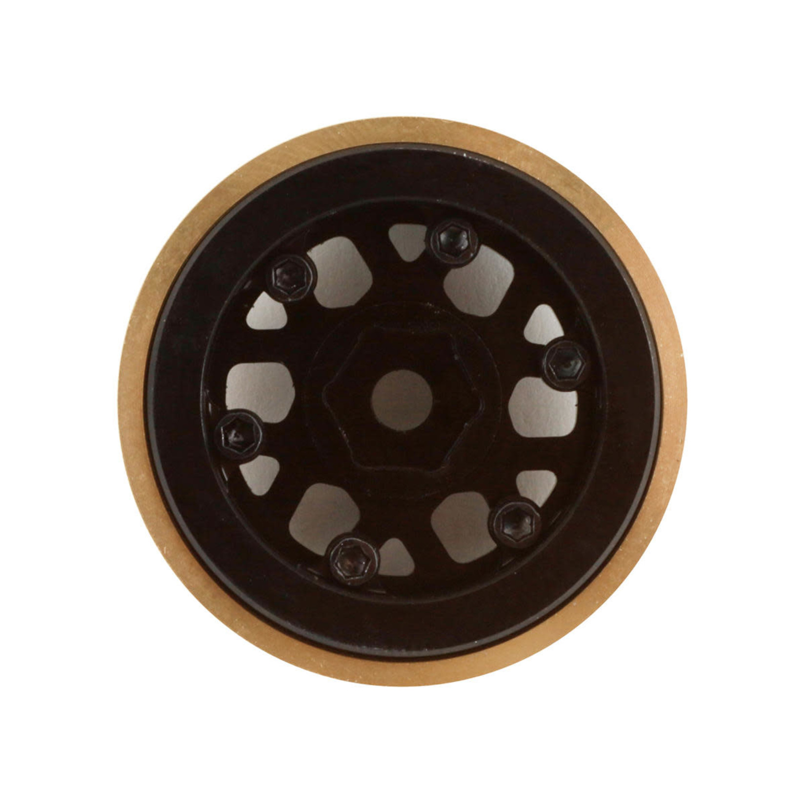 SSD RC #SSD00552 SSD RC 1.0” Boxer Aluminum/Brass Beadlock Wheels (Black) (2) *Installed on Demo Vehicle*