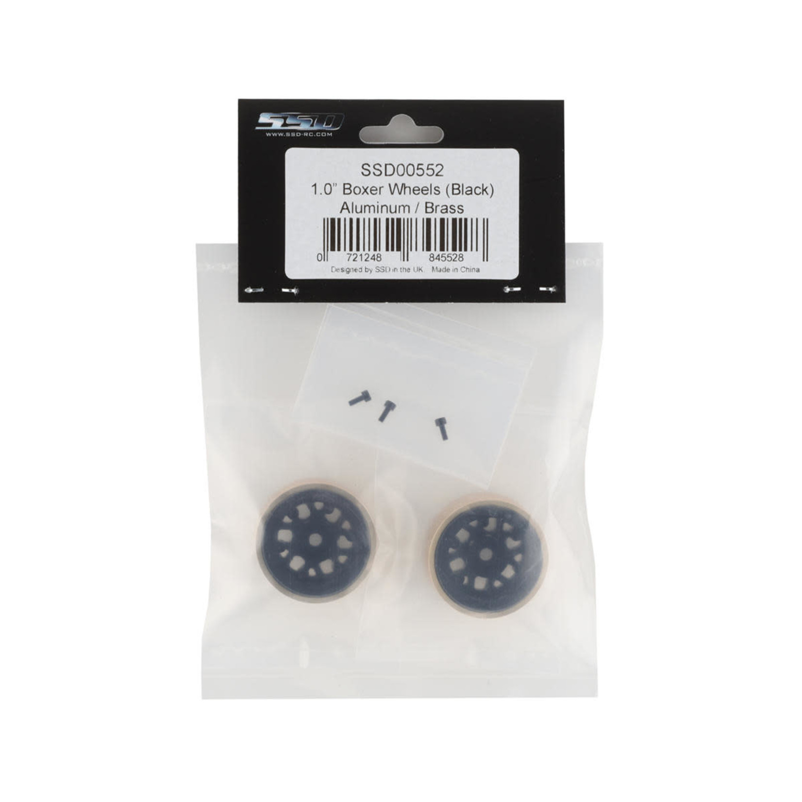 SSD RC #SSD00552 SSD RC 1.0” Boxer Aluminum/Brass Beadlock Wheels (Black) (2) *Installed on Demo Vehicle*