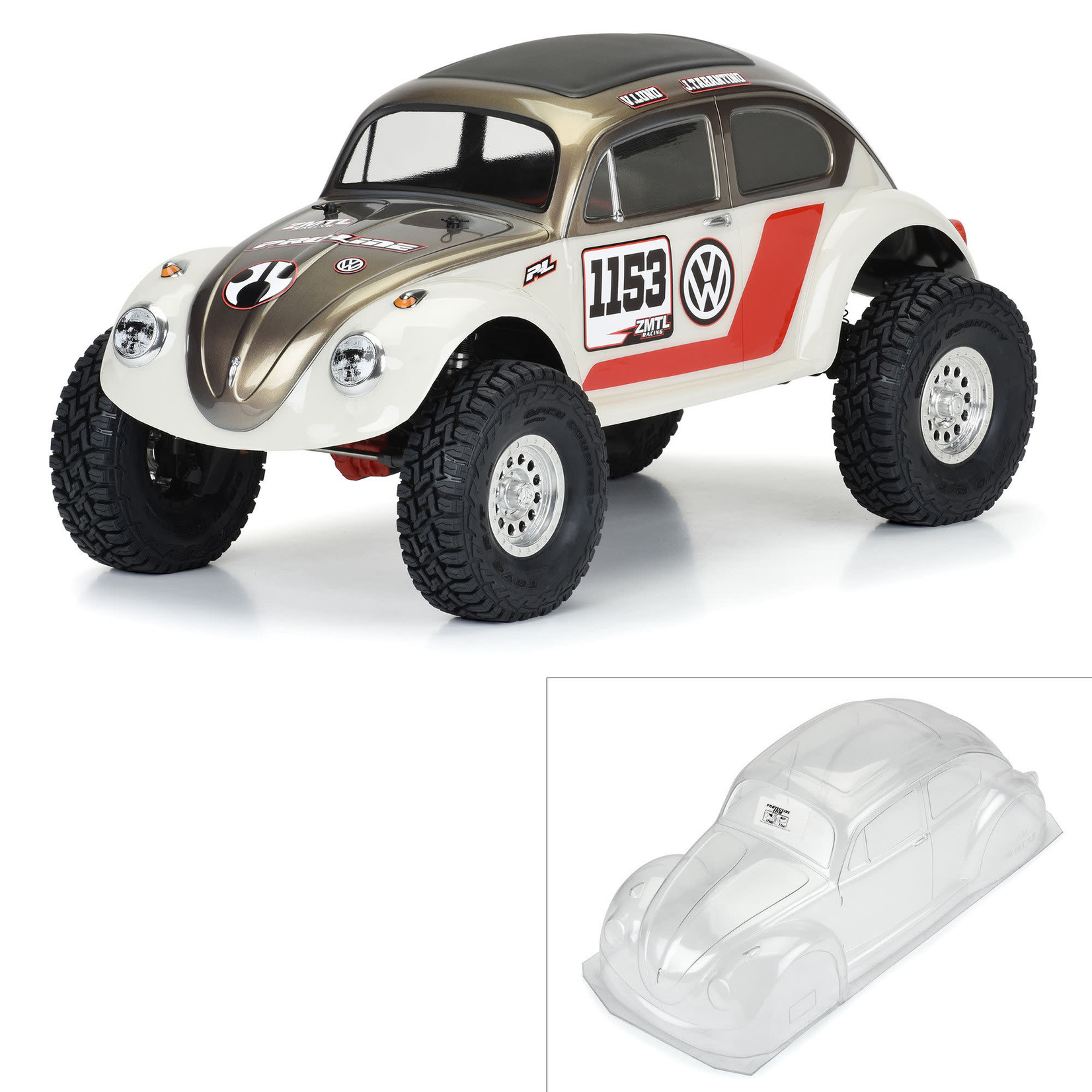Pro-Line #PRO359500 Pro-Line Volkswagen Beetle 12.3" Rock Crawler Body (Clear)