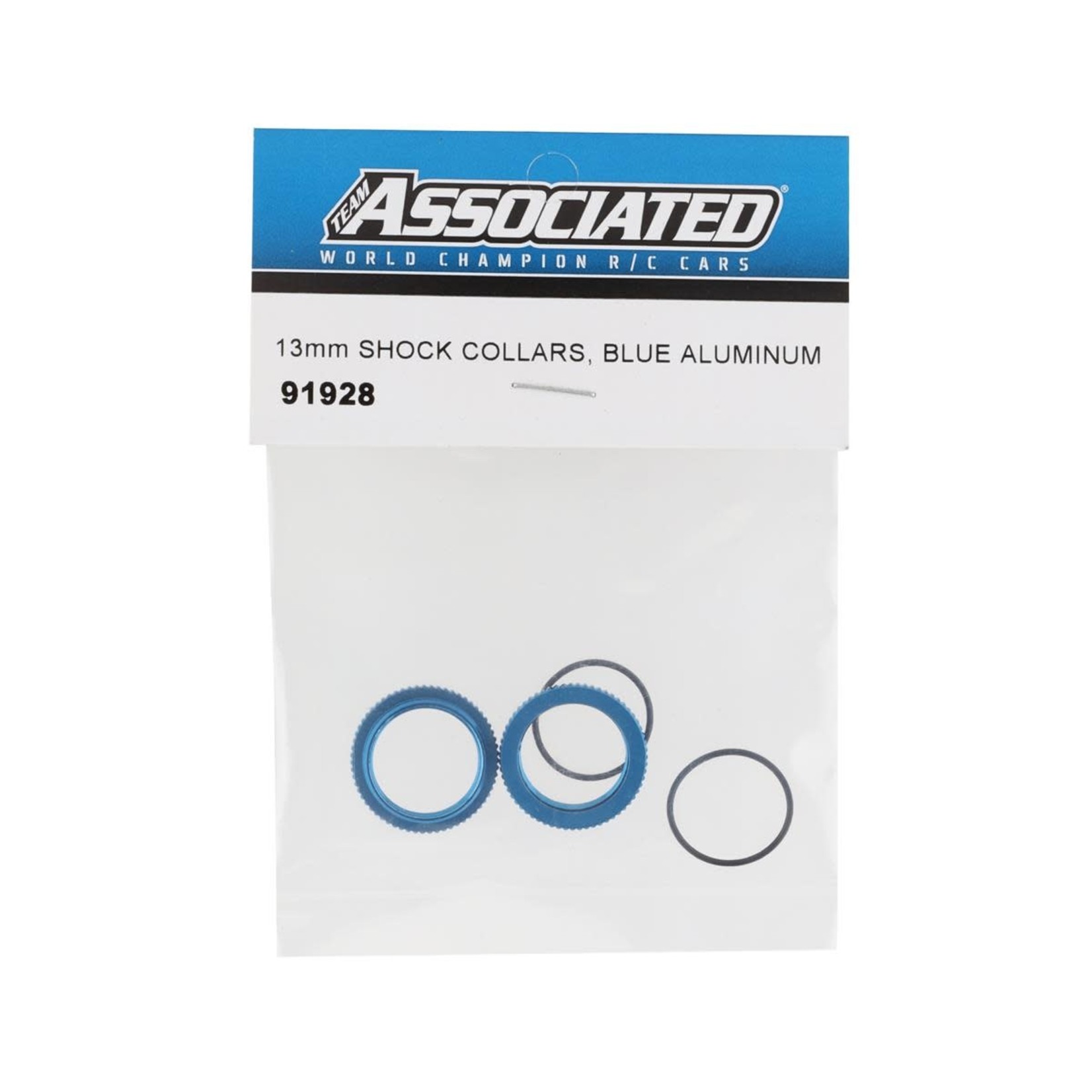Team Associated Team Associated 13mm Aluminum Shock Collars (Blue) #91928