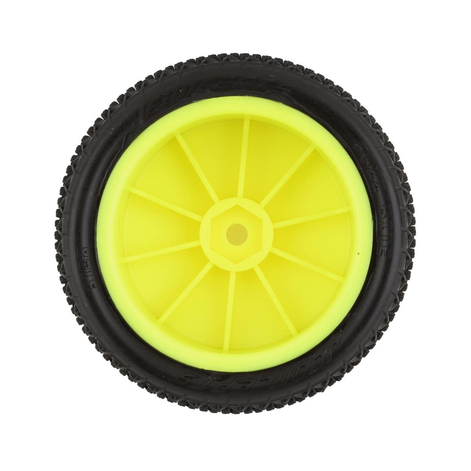 JConcepts #3108-201011 JConcepts Fuzz Bite LP 2.2" Pre-Mounted 4WD Front Buggy Tire (Yellow) (2) (Pink) w/12mm Hex